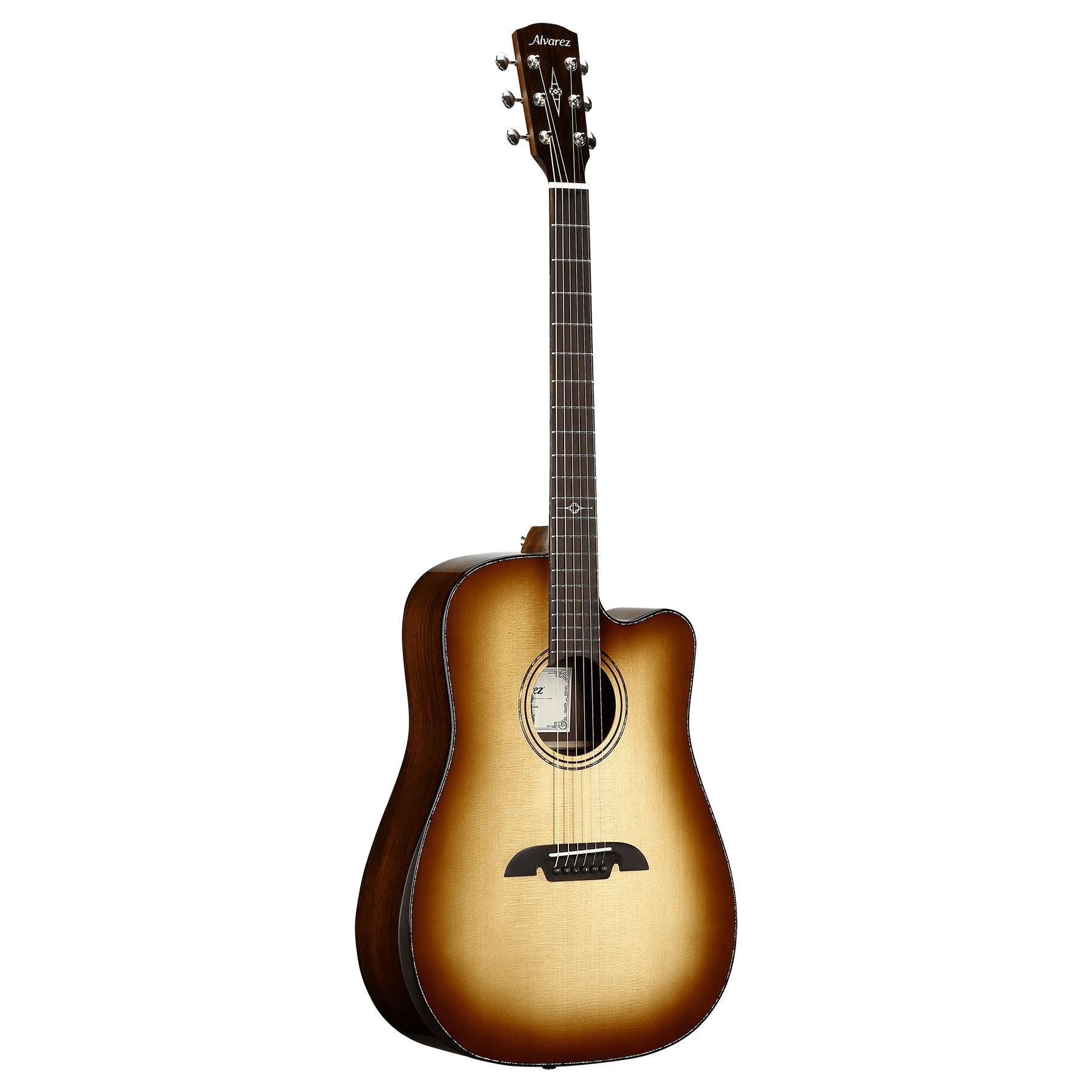 Alvarez Masterworks MDA70CE Dreadnought Electro Acoustic in Shadowburst with Cutaway - MDA70CEHFARSHB-Alvarez-Masterworks-Dreadnought-Cutaway-Bevels-Spruce-top-Rosewood-back-Shadowburst-LR-Baggs-HiFi-Left.jpg