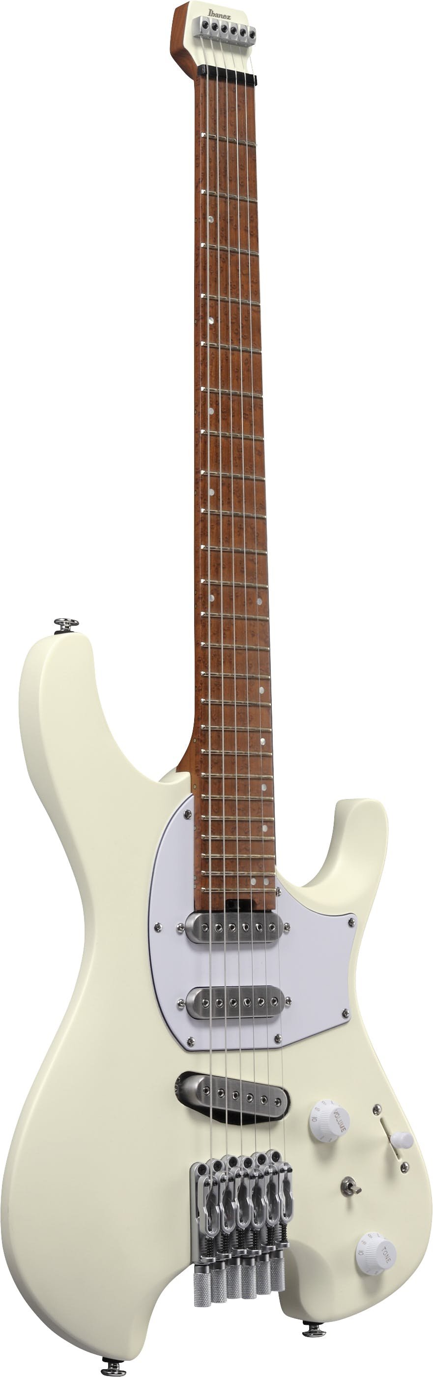 Ibanez ICHI10-VWM Q Series Ichika Nito Signature Headless Electric Guitar in Vintage White Matte - 446398-Ibanez-Q-Series-Ichika-Signature-Guitar-Vintage-White-Matte-Angle.jpg