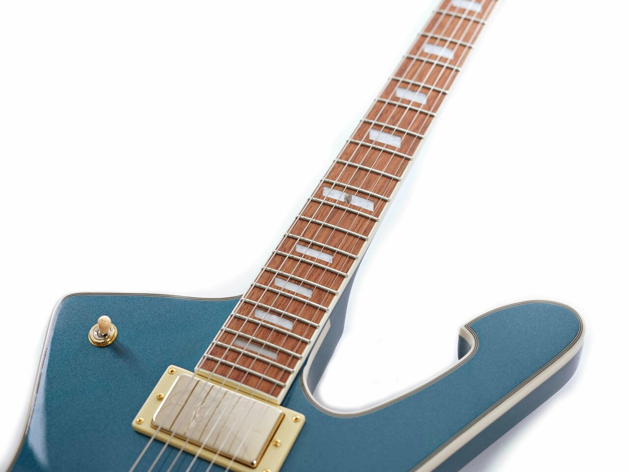 Ibanez IC420ABM Iceman Electric Guitar in Antique Blue Metallic