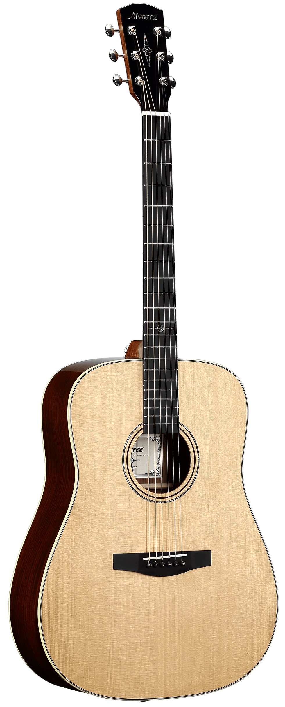 Alvarez Laureate LD70E Dreadnought Electro-Acoustic in Natural - LD70EHF-Alvarez-Laureate-Dreadnought-Spruce-top-Rosewood-back-Natural-LR-Baggs-HiFi-Left.jpg