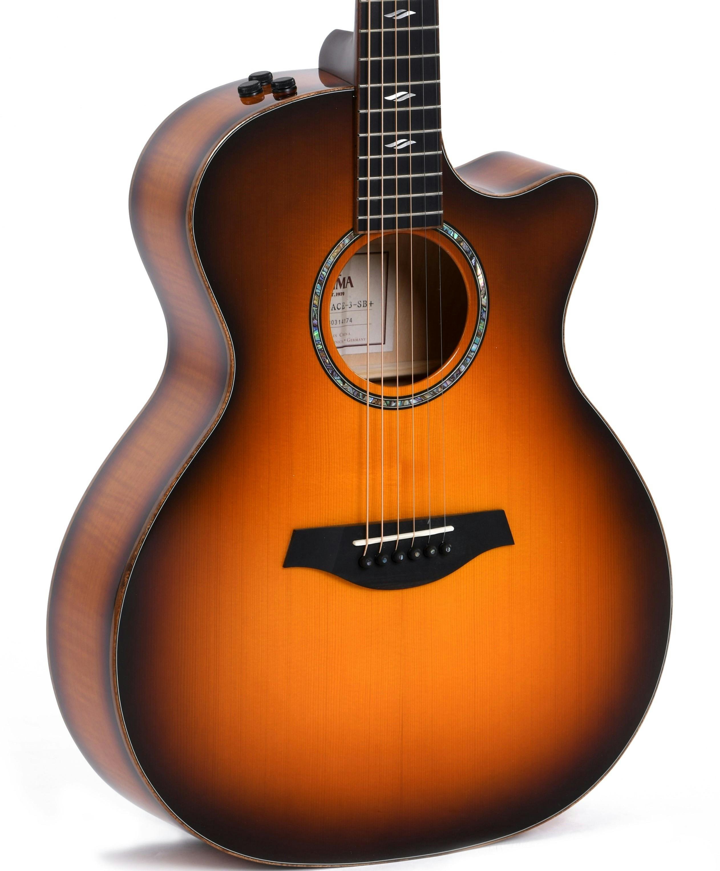 Sigma Modern Series GACE-3-SB+ Flamed Maple Cutaway Electro Acoustic Guitar - SIG-GACE-3-SBPLUS-Sigma-Modern-Series-GACE-3-SB-Plus-Body.jpg