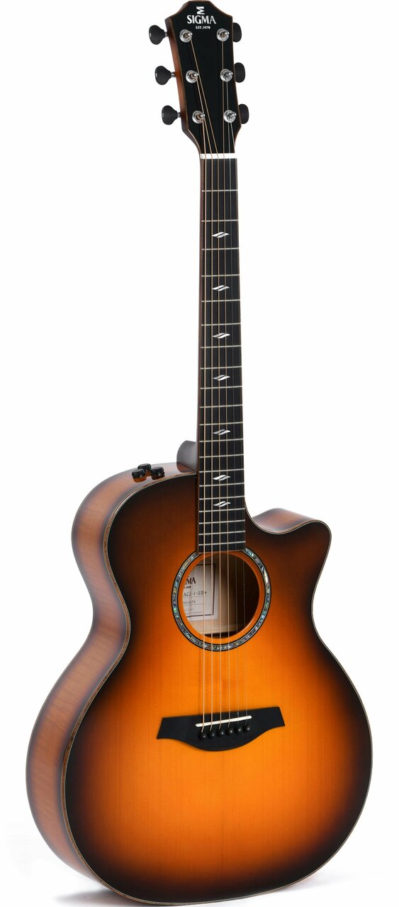 Sigma Modern Series GACE-3-SB+ Flamed Maple Cutaway Electro Acoustic Guitar - SIG-GACE-3-SBPLUS-Sigma-Modern-Series-GACE-3-SB-Plus.jpg