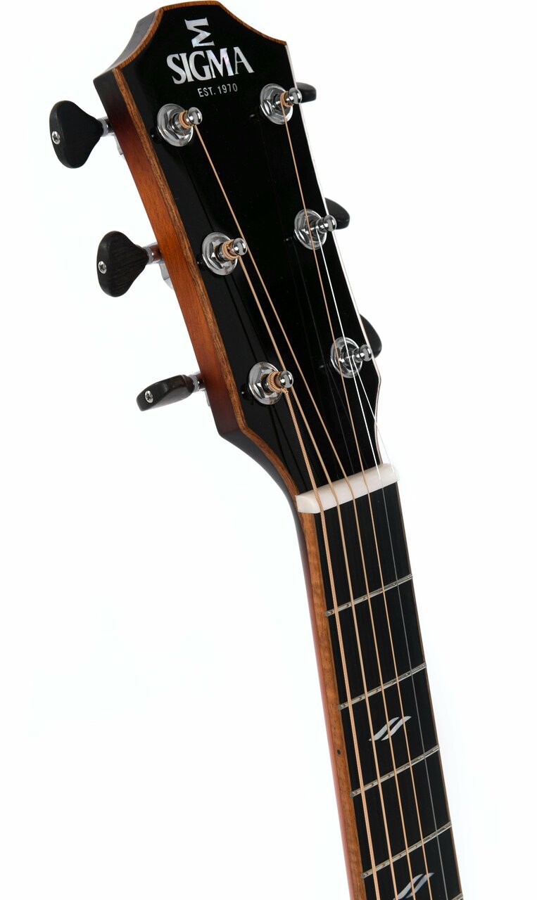 Sigma Modern Series GACE-3-SB+ Flamed Maple Cutaway Electro Acoustic Guitar - SIG-GACE-3-SBPLUS-Sigma-Modern-Series-GACE-3-SB-Plus-Headstock-Angle.jpg