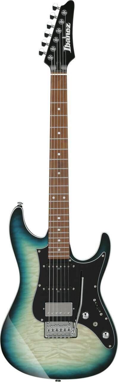 Ibanez AZ24P1QM Premium Electric Guitar in Deep Ocean Blonde