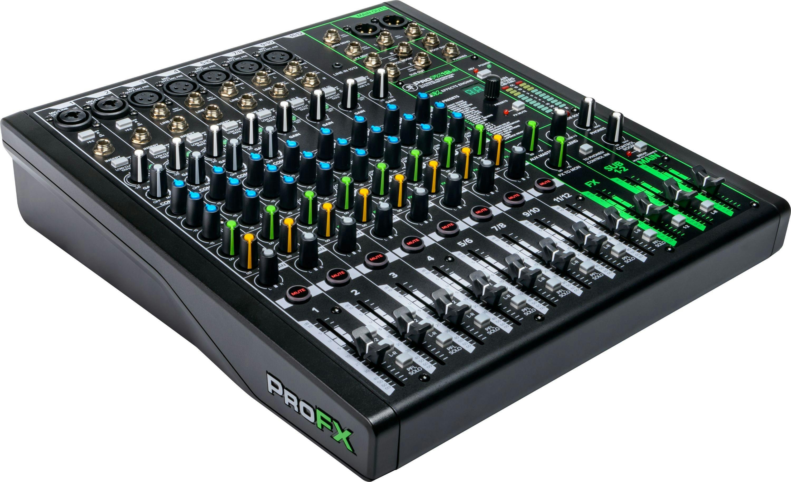 Mackie PROFX12 V3 Mixer with Digital FX - 355701-ProFX12v3_3qtrR.jpg