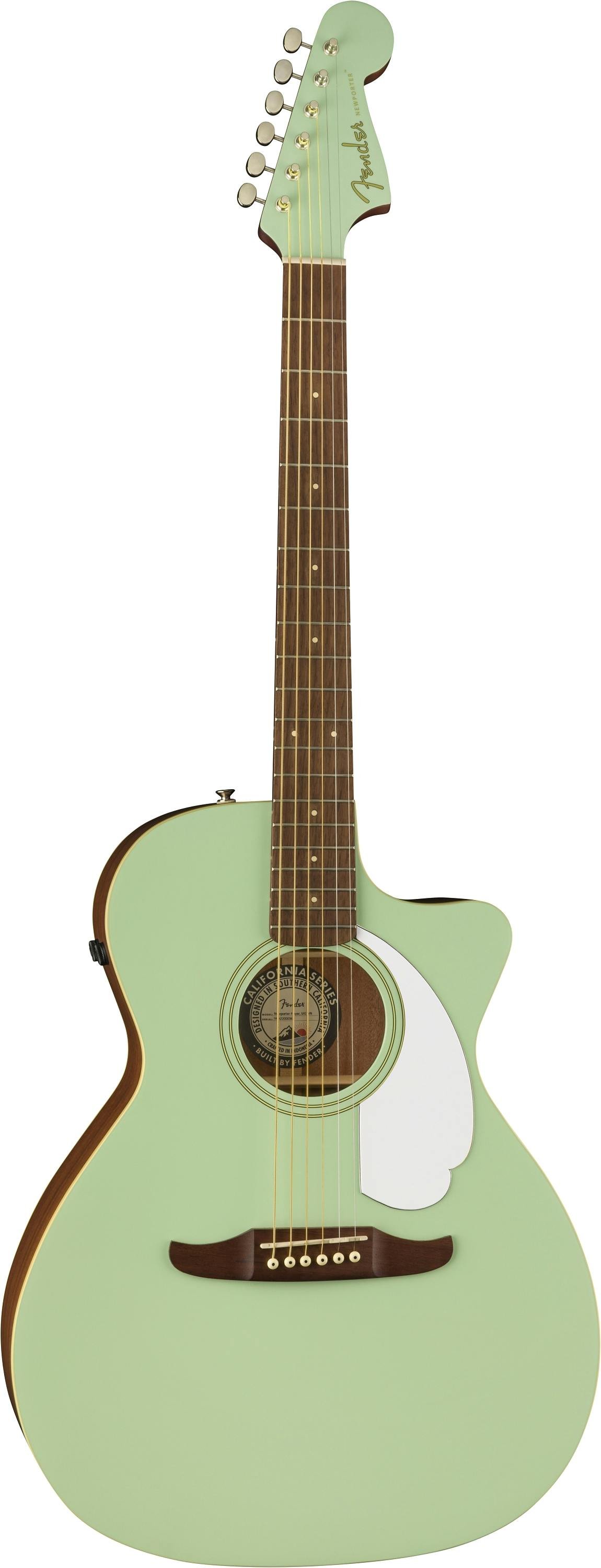 Fender Newporter Player Electro Acoustic Guitar in Surf Green