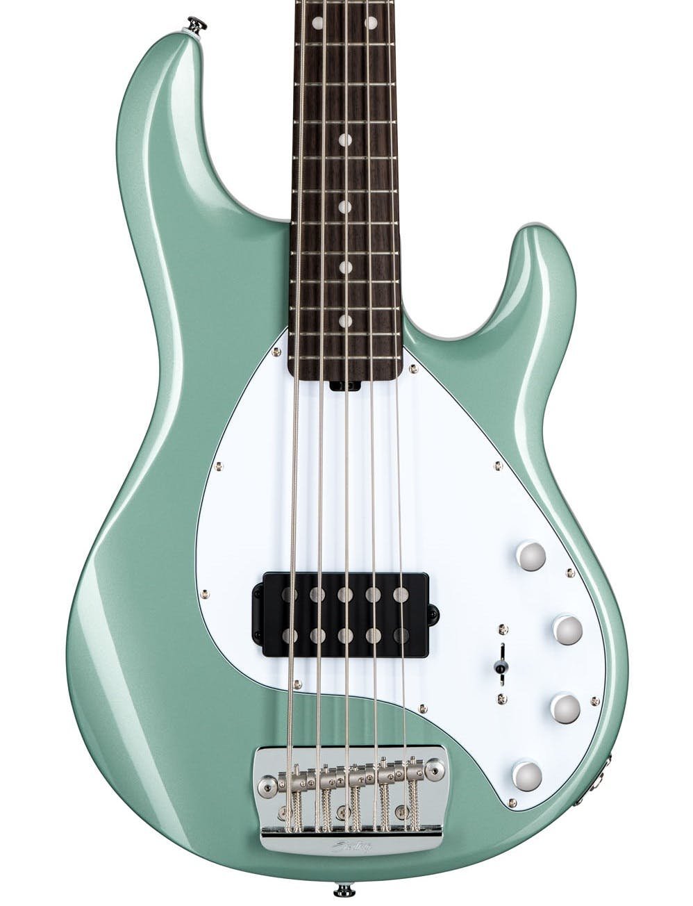 Sterling by Music Man Stingray RAY35 HH 5-String in Dorado Green - RAY35DGRR2-ST-RAY35-DGR-R2-FRONT-BODY.jpg