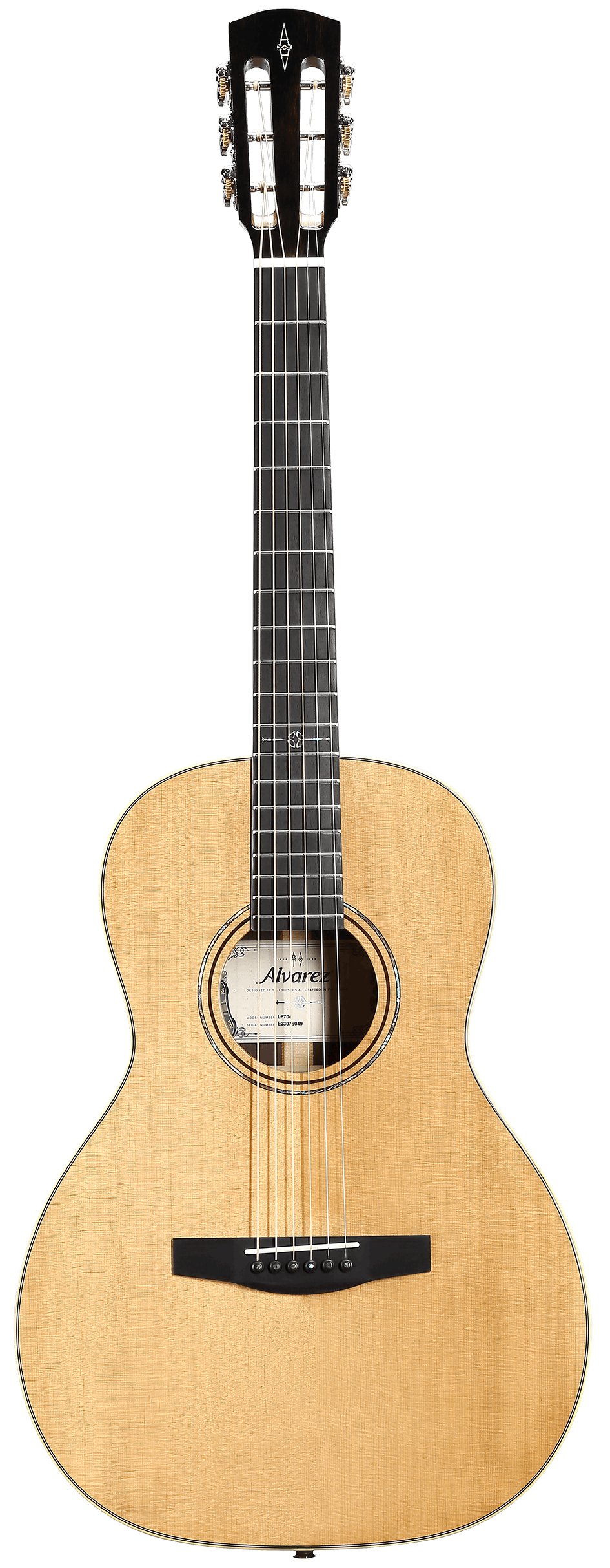 Alvarez Laureate LP70HFE Parlour Electro-Acoustic in Natural - LP70HFE-Alvarez-Laureate-Parlor-Spruce-top-Rosewood-back-Natural-LR-Baggs-HiFi-Front.jpg