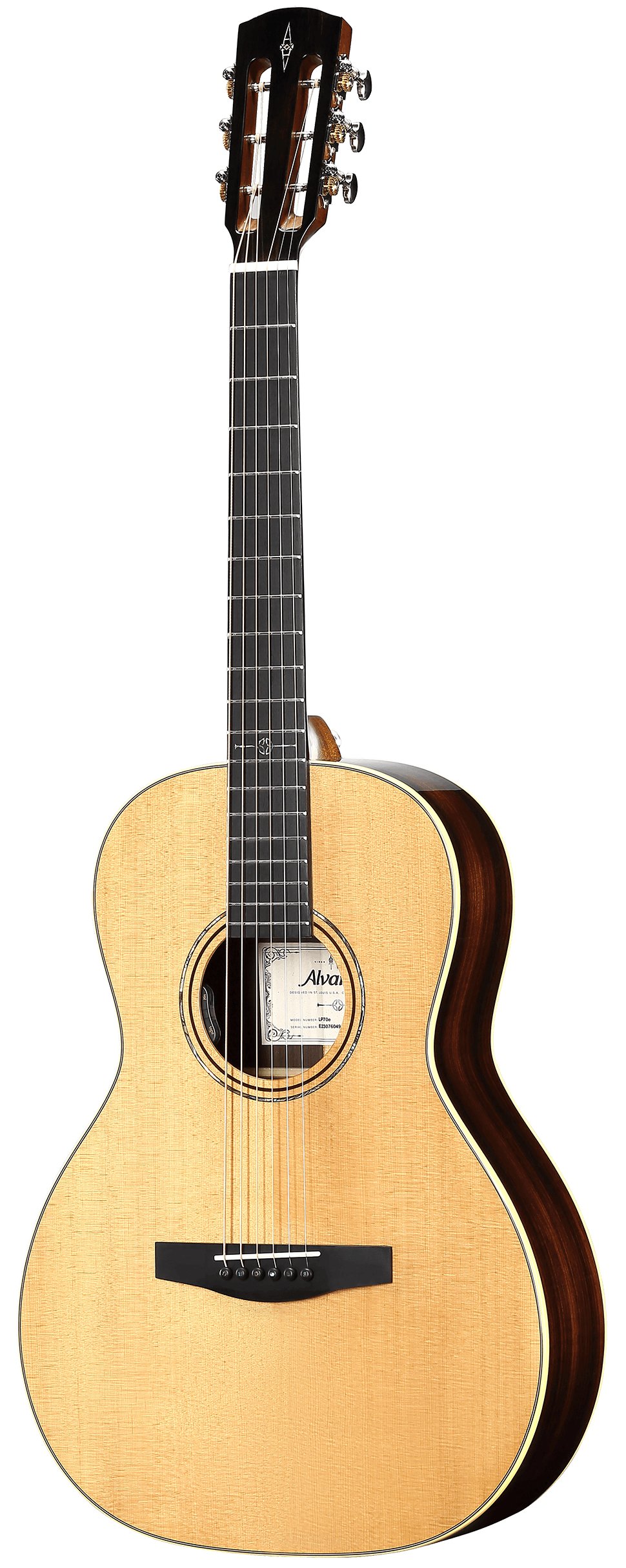 Alvarez Laureate LP70HFE Parlour Electro-Acoustic in Natural - LP70HFE-Alvarez-Laureate-Parlor-Spruce-top-Rosewood-back-Natural-LR-Baggs-HiFi-right.jpg