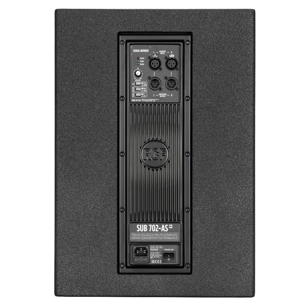 RCF SUB 702-AS III 12" Bass Reflex Active Subwoofer 700W - 13000818-RCF_Sub_702-AS_MK3_Rear.jpg