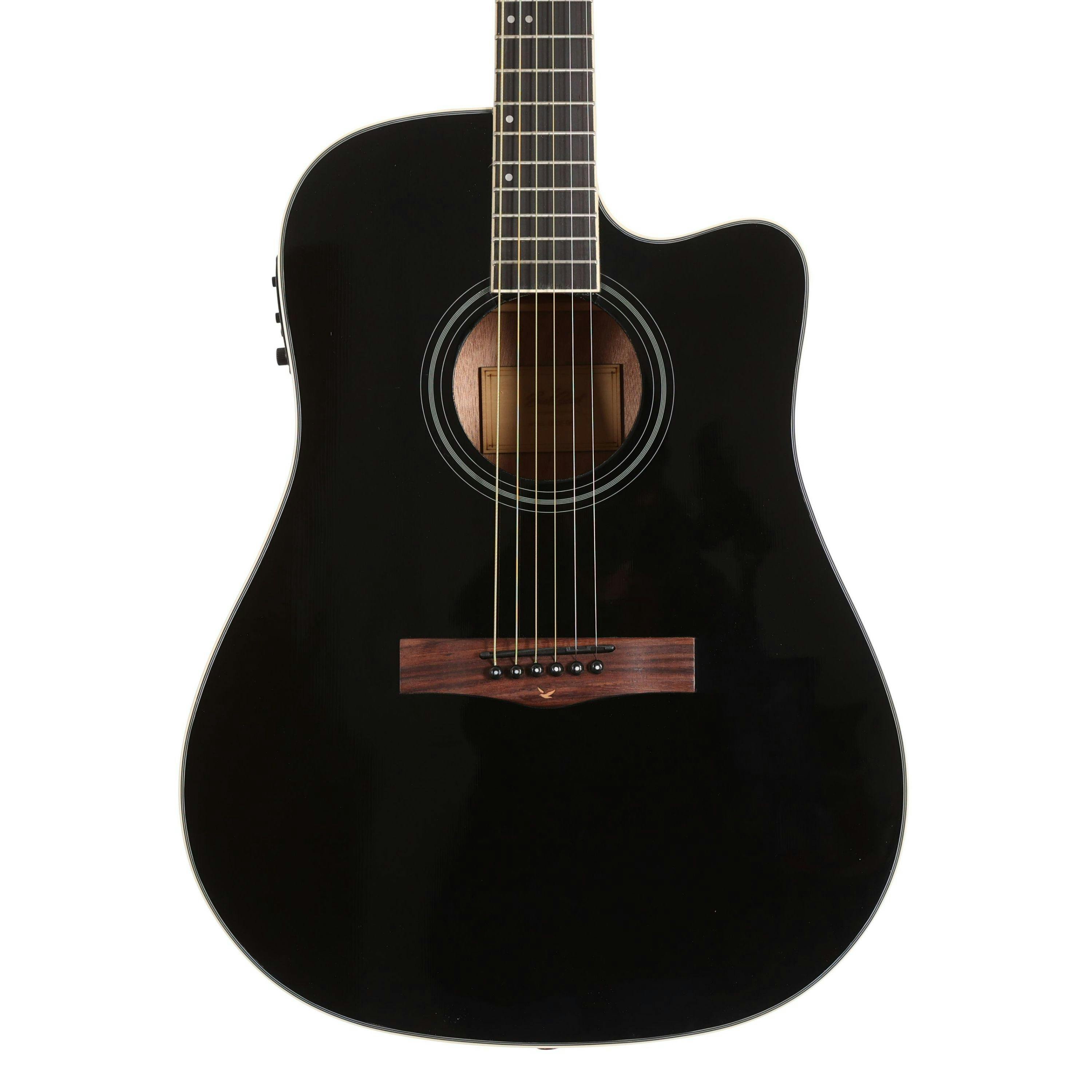 EastCoast D1CE Dreadnought Electro Acoustic in Gloss Black - EC-D1CE-BK-1.jpg