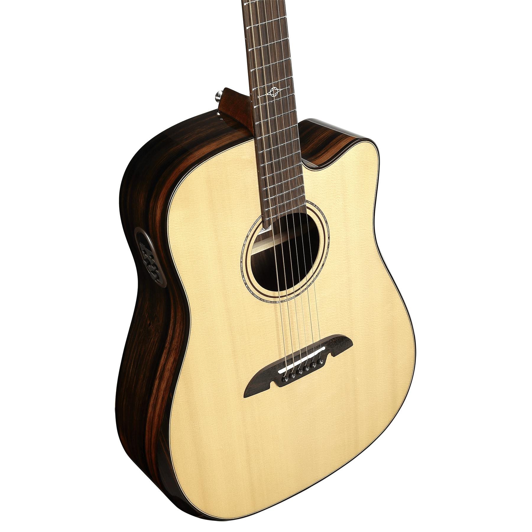 Alvarez Artist Elite AED90CE Electro Acoustic Guitar in Natural - AED90CESPBAR-Alvarez-Artist-Elite-Dreadnought-Cutaway-Bevel-Spruce-top-Macassar-Ebony-back-Natural-LR-Baggs-SPB-Down.jpg