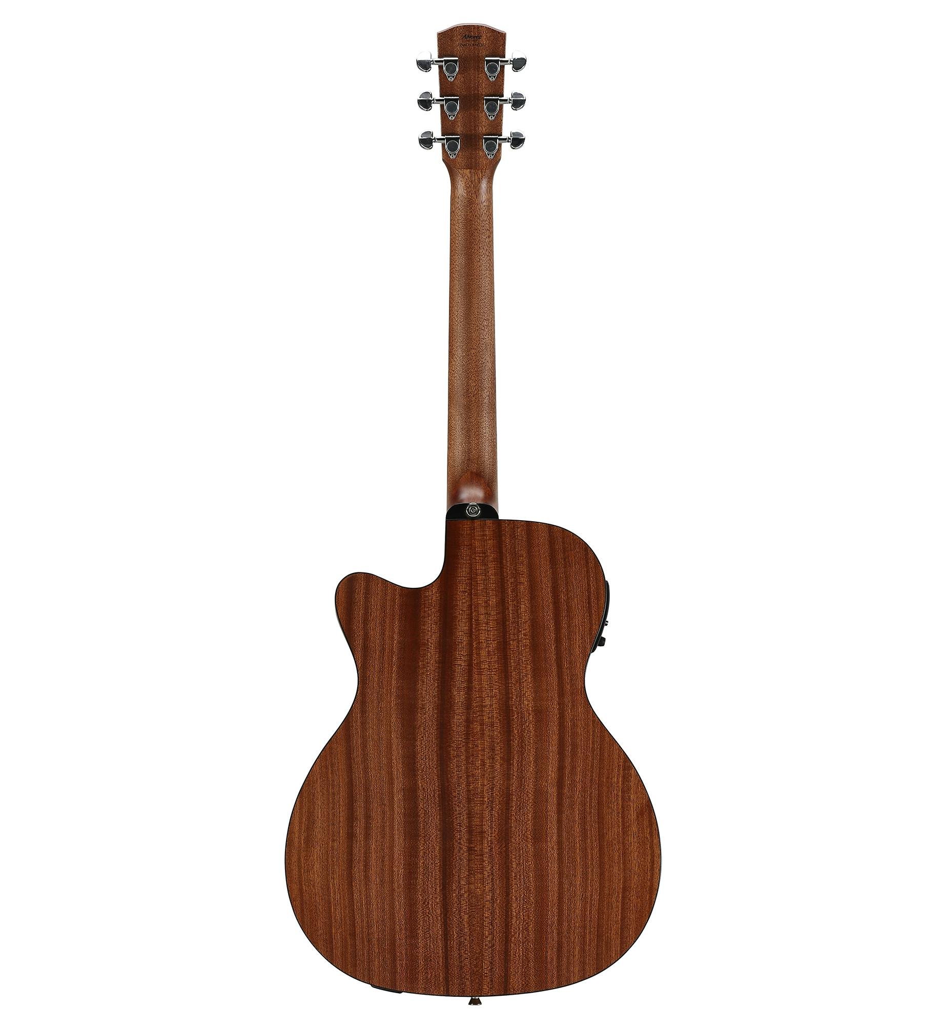 Alvarez Artist AF30CE Folk OM Electro-Acoustic in Natural - 294280-AF30CE-Back.jpg
