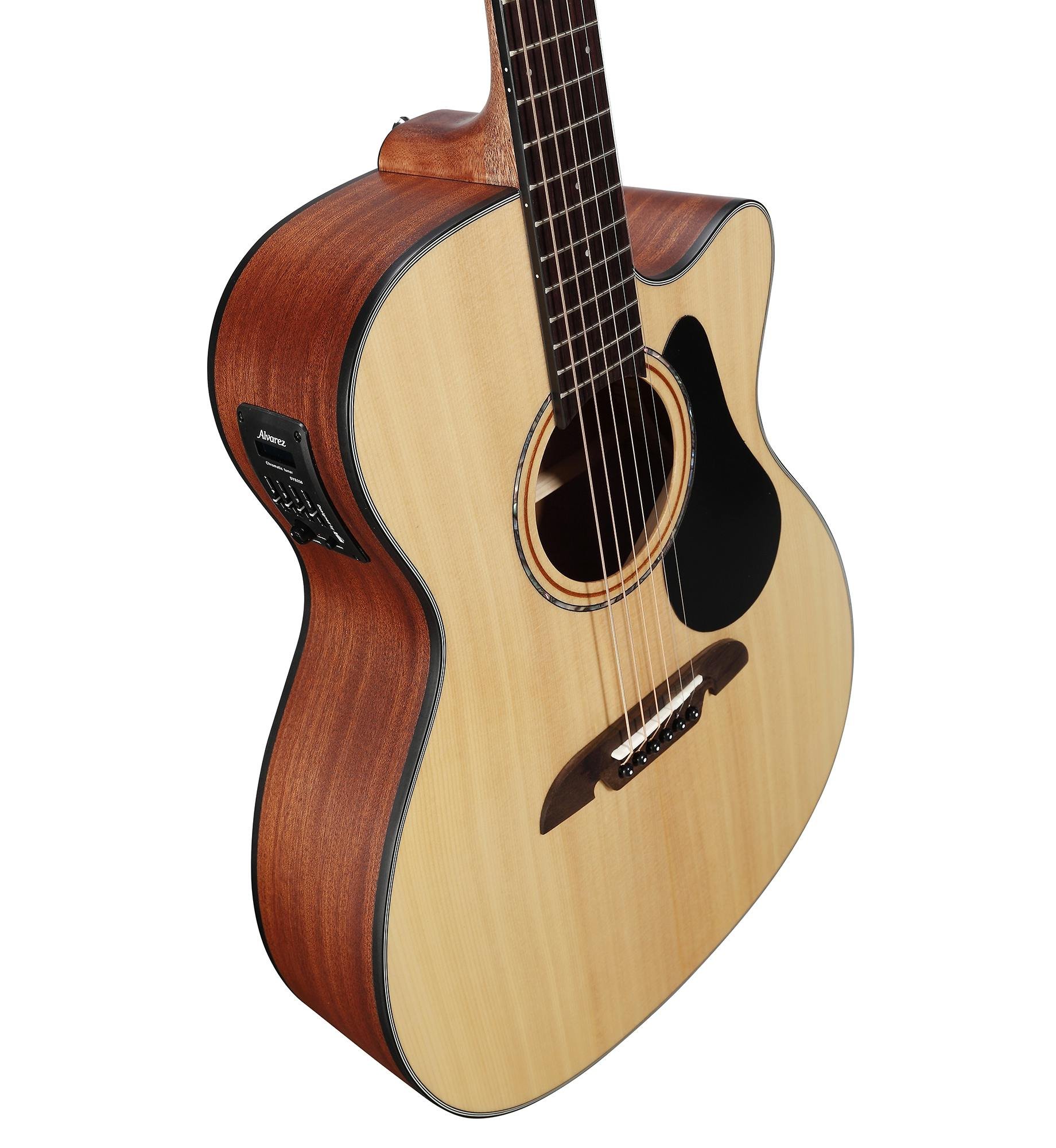 Alvarez Artist AF30CE Folk OM Electro Acoustic in Natural - 294283-AF30CE-T-Down.jpg