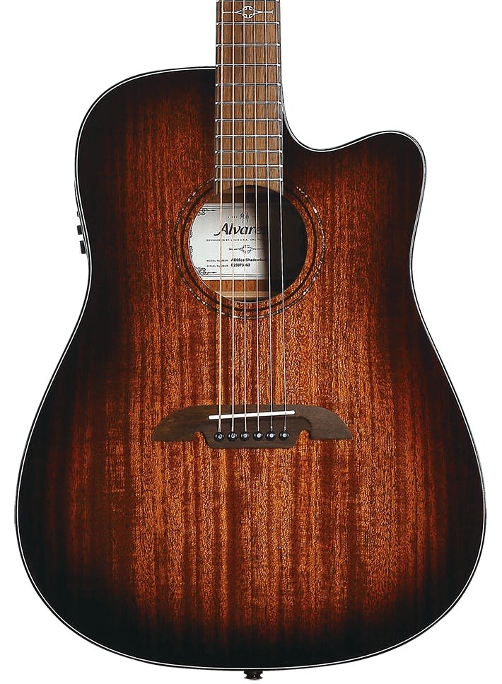 Alvarez Artist AD66CE Dreadnought Electro Acoustic in Shadowburst with Cutaway - AD66CESPBSHB-Alvarez-Artist-Dreadnought-Cutaway-Mahogany-top-Mahogany-back-Shadowburst-LR-Baggs-SPB-Hero.jpg
