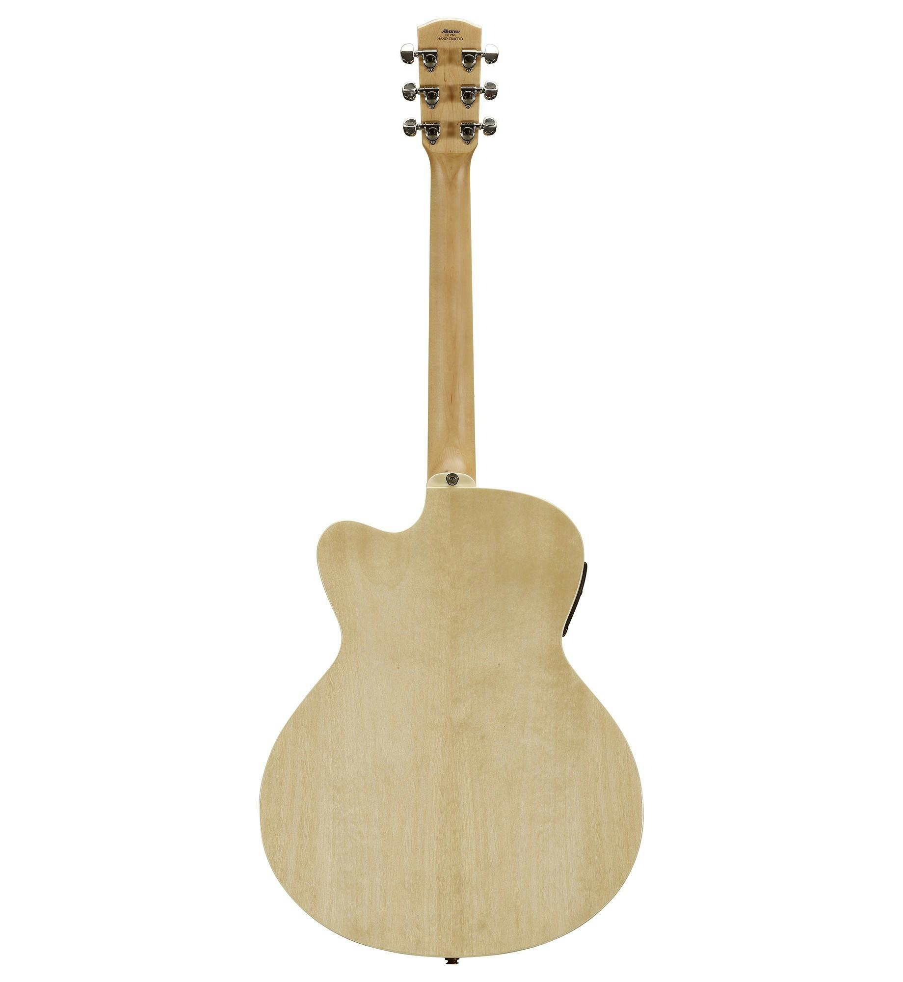 Alvarez Artist AJ80CE Jumbo Electro-Acoustic in Natural with Cutaway - AJ80CESPB-Alvarez-Artist-Jumbo-Cutaway-Spruce-top-Maple-back-Natural-LR-Baggs-SPB-Back.jpg