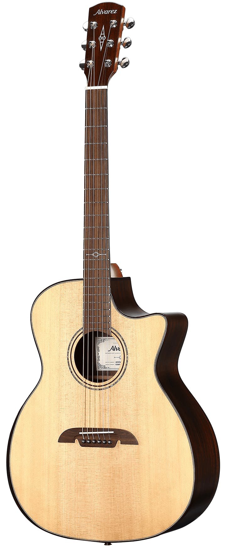 Alvarez Artist Elite AEG70CE Grand Auditorium Electro Acoustic in Natural with Cutaway - AEG70CESPBAR-Alvarez-Artist-Elite-Grand-Auditorium-Cutaway-Bevel-Spruce-top-Rosewood-back-Natural-LR-Baggs-SPB-Right.jpg