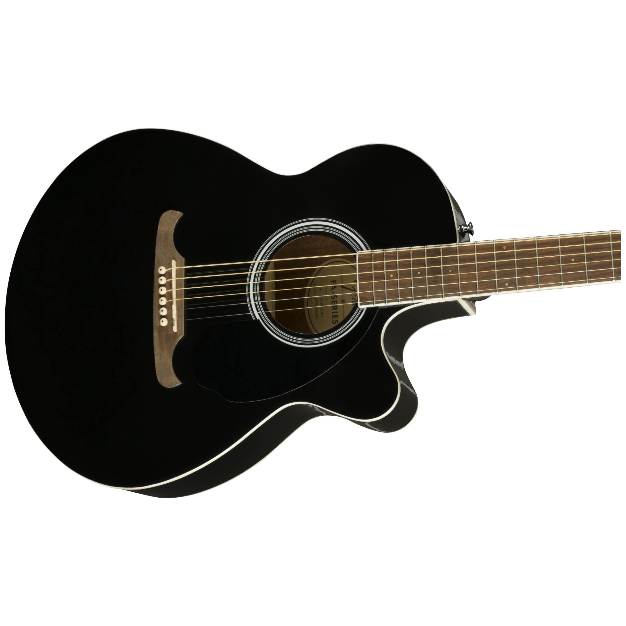 Fender FA-135CE Concert Electro Acoustic Guitar in Black - 453431-fender FA 135 black 4.jpg