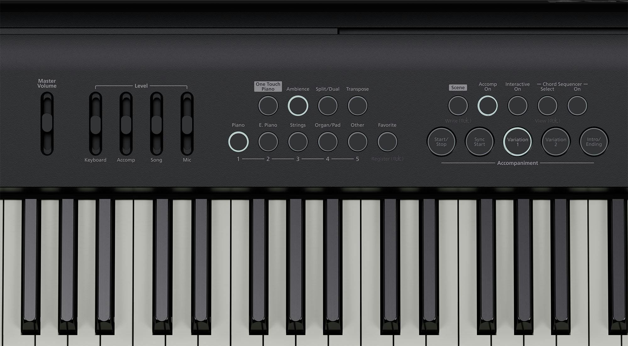 Roland FP-E50 Digital Portable Piano in Black - FP-E50-BK-FP-E50_PANEL_LEFT.jpg