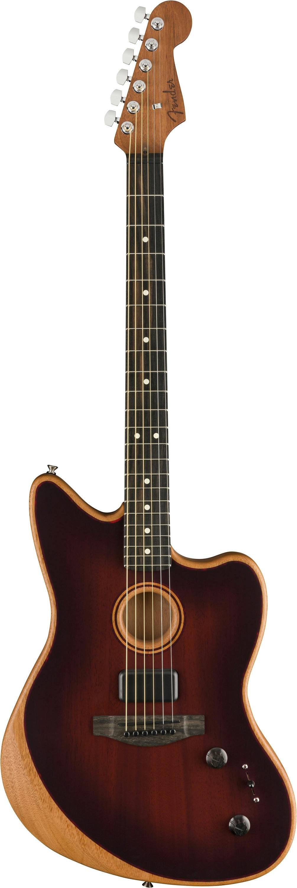 ギター Fender / American AcoustasonicJazzmaster Fender Acoustasonic Jazzmaster All-Mahogany Guitar in Bourbon