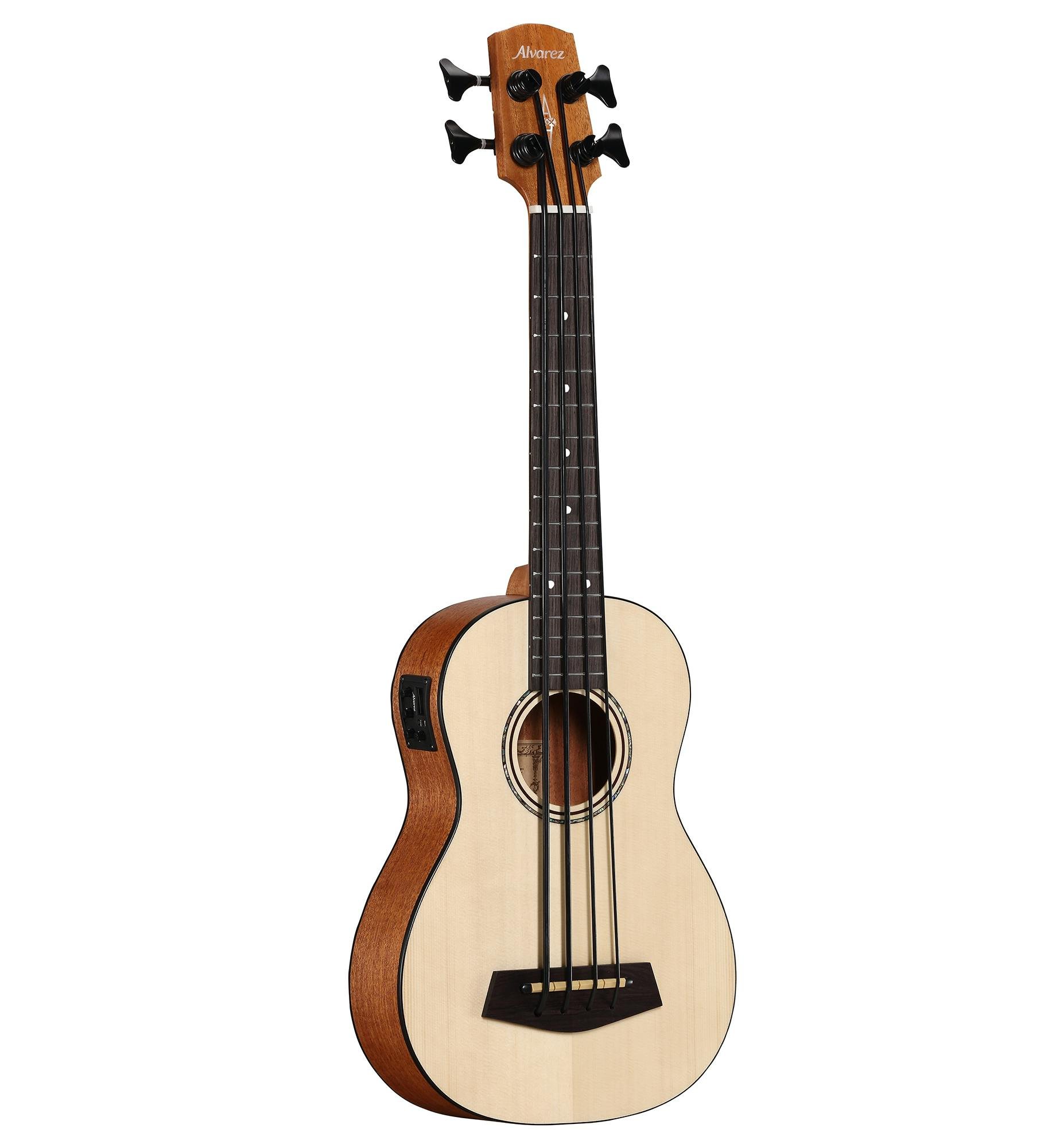 Alvarez Artist AU60EBASS Electro-Acoustic Bass Ukulele in Gloss Natural - 380702-AU60EBASS-Front-3_4.jpg
