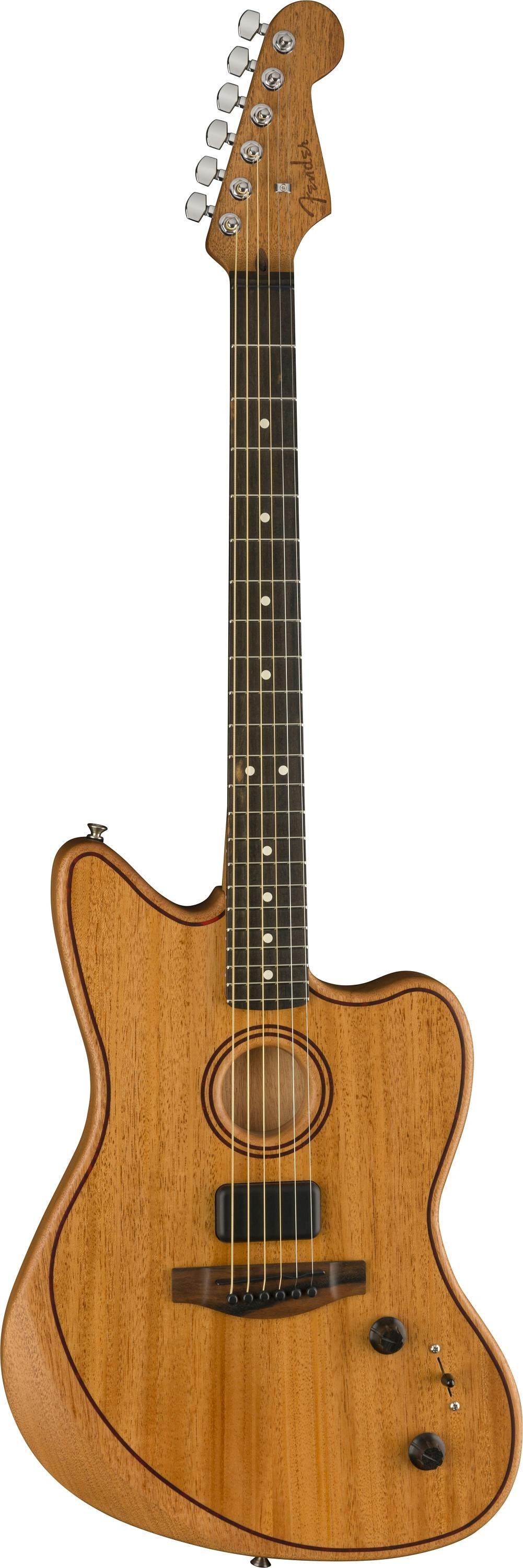 Fender Acoustasonic Jazzmaster All-Mahogany Guitar in Natural