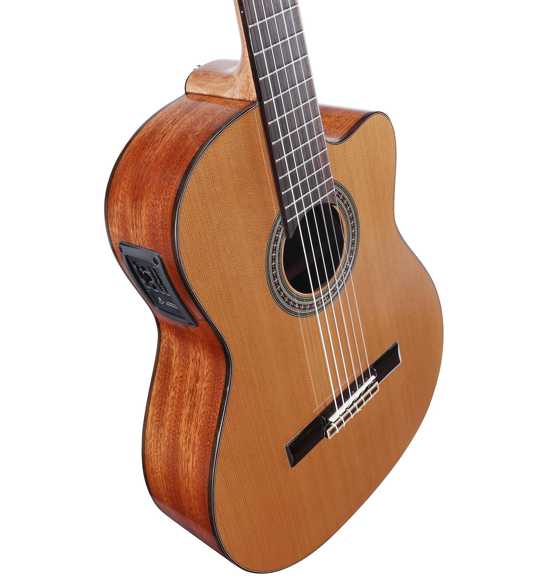 Alvarez Artist AC65HCE Classical Hybrid Electro Acoustic in Natural - 294145-AC65HCE-T-Down.jpg