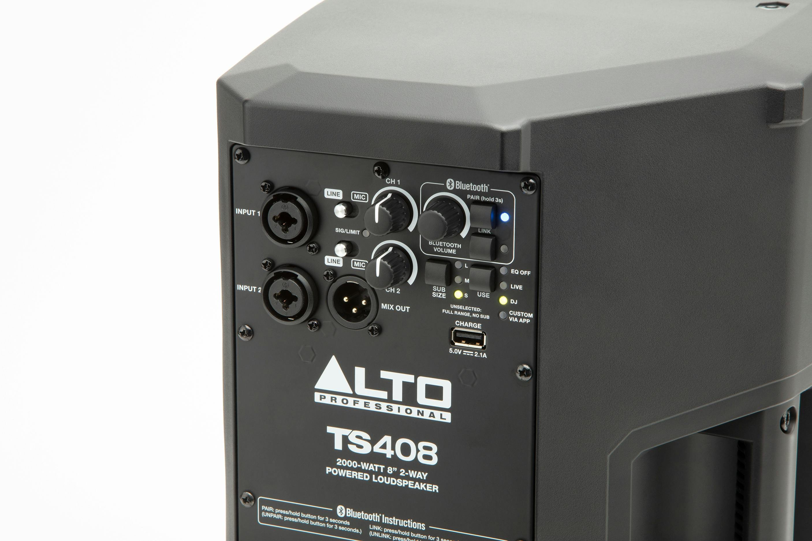 Alto TS408 Active 8" PA Speaker 2000W Peak with DSP & Bluetooth - EACH - 532700-TS408-Back-Detail-MEDIA.jpg