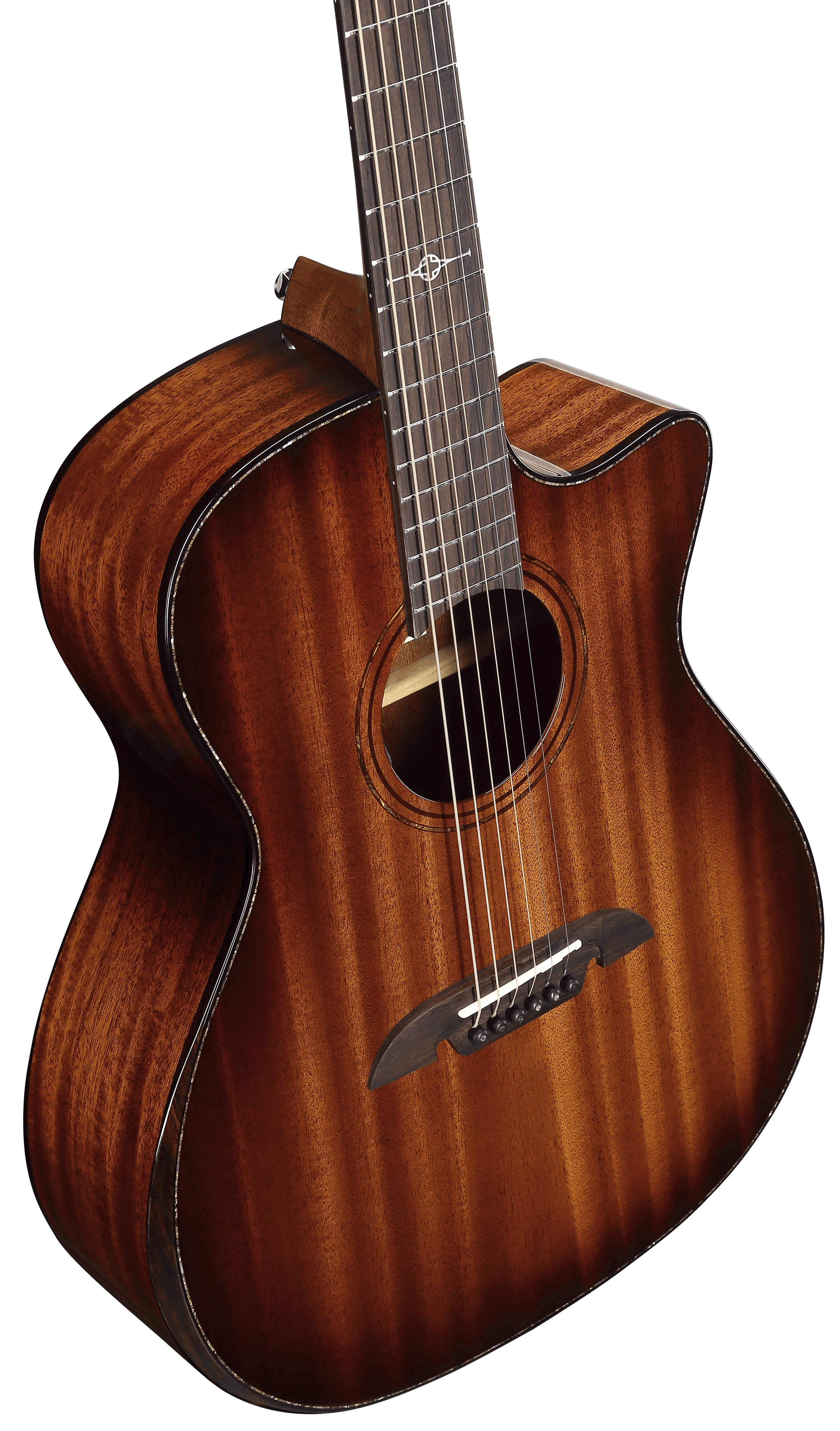 Alvarez Masterworks MGA66CE Grand Auditorium Electro-Acoustic in Shadowburst - MGA66CEHFARSHB-Alvarez-Masterworks-Grand-Auditorium-Cutaway-&-Bevels-Mahogany-top-back-Shadowburst-LR-Baggs-HiFi-Down.jpg