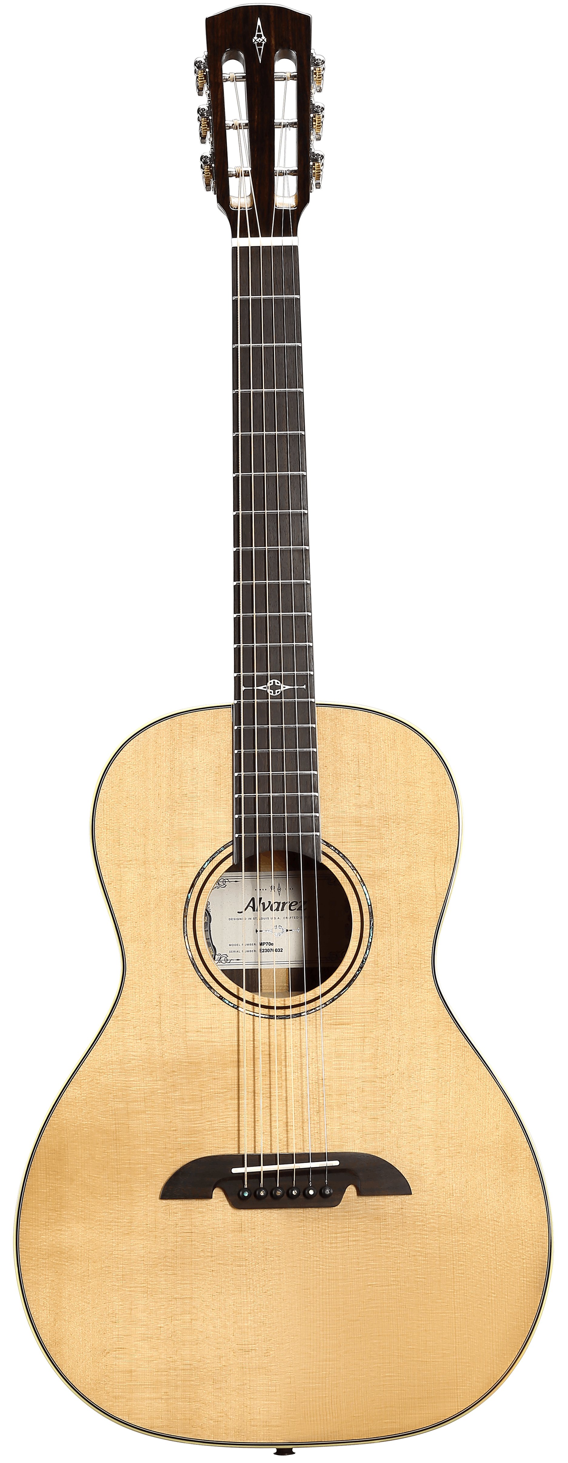 Alvarez Masterworks MP70E Parlour Electro-Acoustic in Natural - MP70EHF-Alvarez-Masterworks-Parlor-Spruce-top-Rosewood-back-Natural-LR-Baggs-HiFi-Front-1.jpg