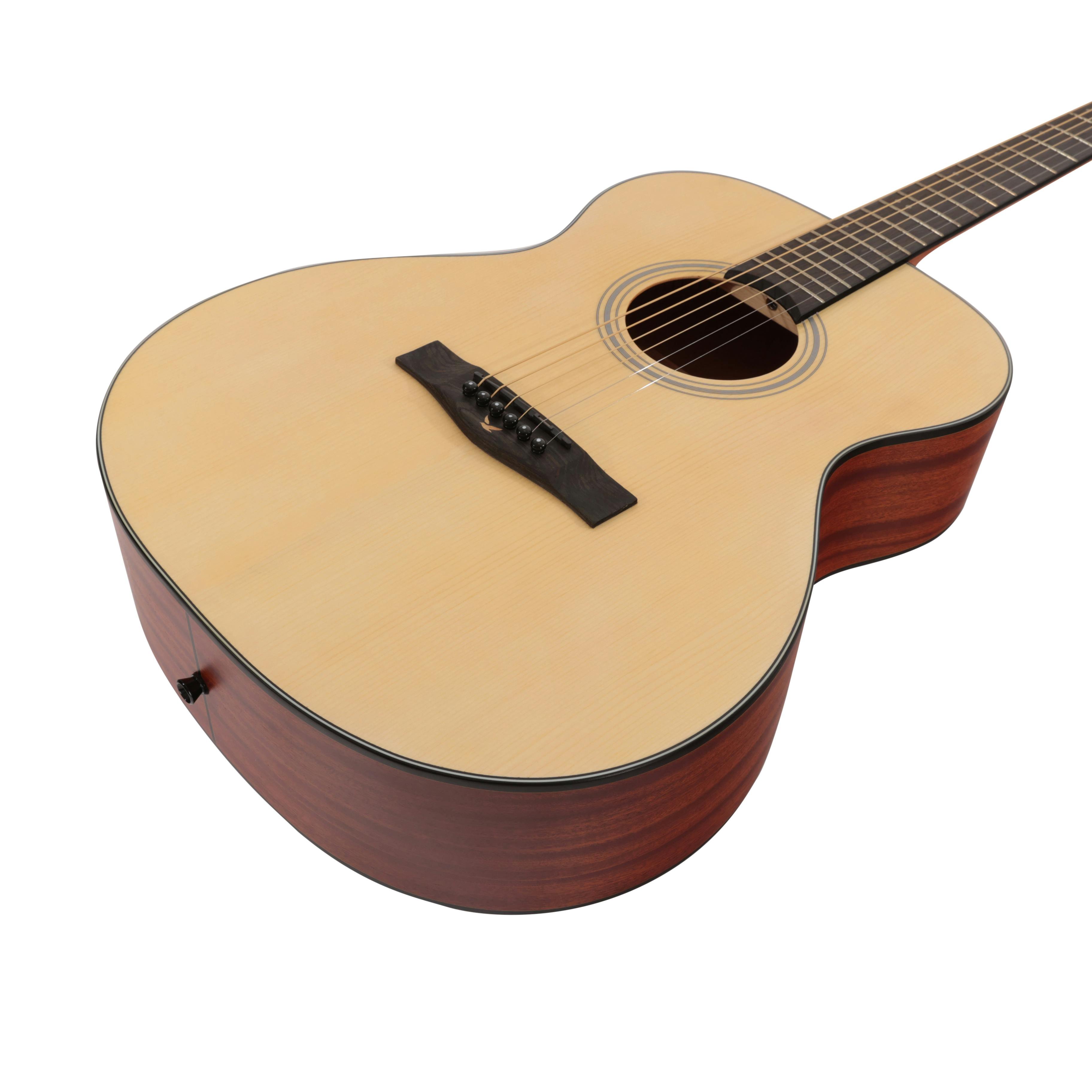 EastCoast G1 Grand Auditorium Satin Natural Spruce Laminate Top - EC-G1-NTS-EastCoast-G1-Acoustic-Guitar-Angle.jpg