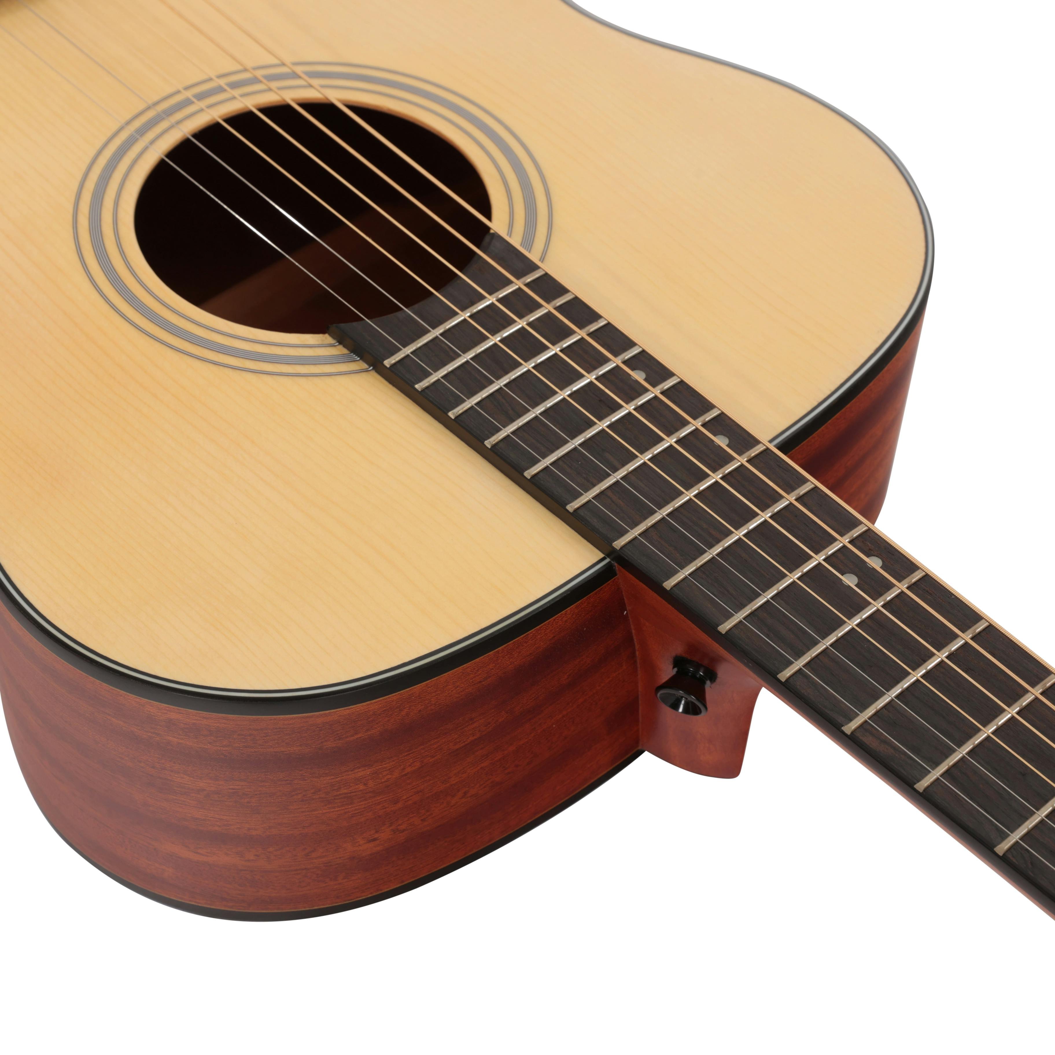 EastCoast G1 Grand Auditorium Satin Natural Spruce Laminate Top - EC-G1-NTS-EastCoast-G1-Acoustic-Guitar-Fingerboard.jpg