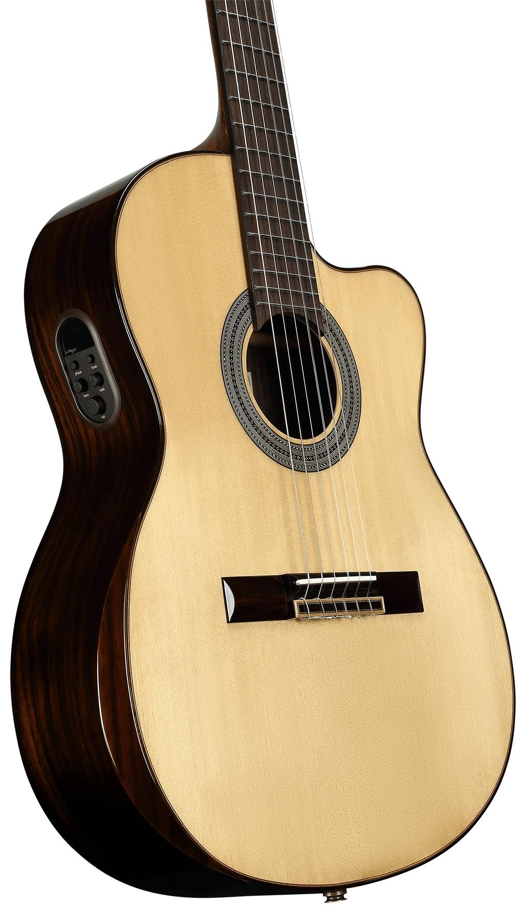 Alvarez Artist AC70HCE Classical Hybrid Electro-Acoustic in Natural with Cutaway - AC70HCESPBAR-Alvarez-Artist-Classical-Hybrid-Cutaway-Bevel-Spruce-top-Rosewood-back-Natural-LR-Baggs-SPB-Side.jpg