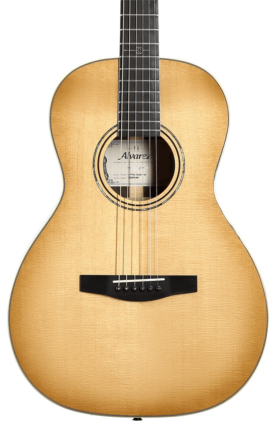 Alvarez Laureate LP70E Parlour Electro-Acoustic in Daybreak - LP70EHFDB-Alvarez-Laureate-Parlor-Spruce-topRosewood-back-Daybreak-LR-Baggs-HiFi-Hero.jpg