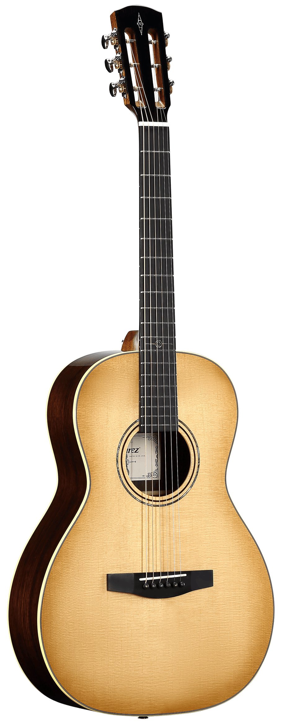 Alvarez Laureate LP70E Parlour Electro Acoustic in Daybreak - LP70EHFDB-Alvarez-Laureate-Parlor-Spruce-topRosewood-back-Daybreak-LR-Baggs-HiFi-Left.jpg