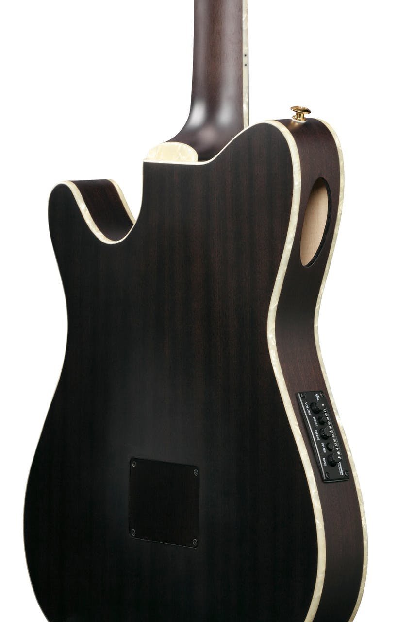 Ibanez TOD10N Tim Henson Signature Tree of Death Thinline Acoustic Guitar in Transparent Black Flat - TOD10N-TKF-Ibanez-TOD10N-Tim-Henson-Tree-of-Death-Body-Angle-Back.jpg