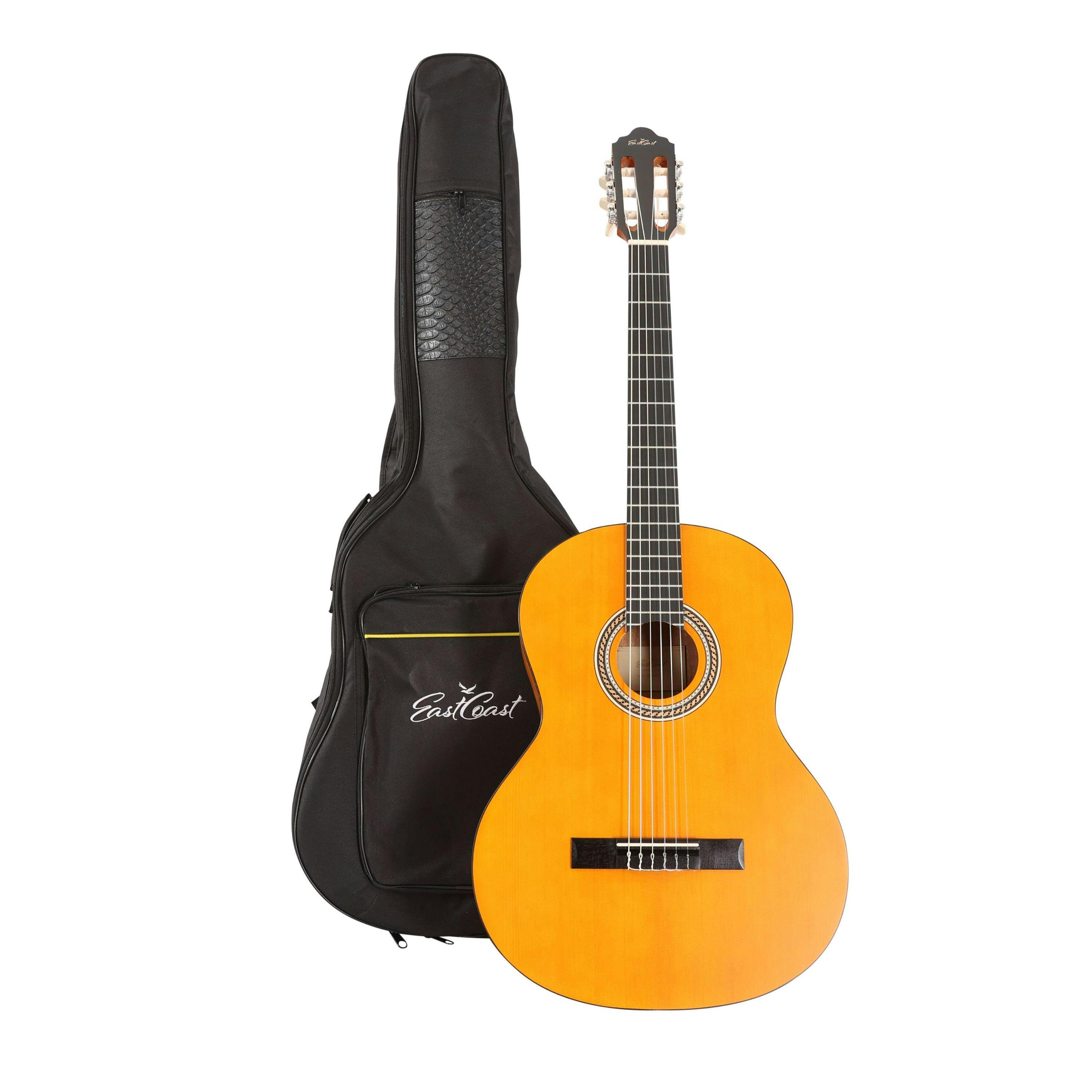 EastCoast 4/4 Full Size Deluxe Classical Nylon String Acoustic Guitar With Gig Bag - 479407-EastCoast C1 4 4 Size Classical Guitar in Natural 9.jpg