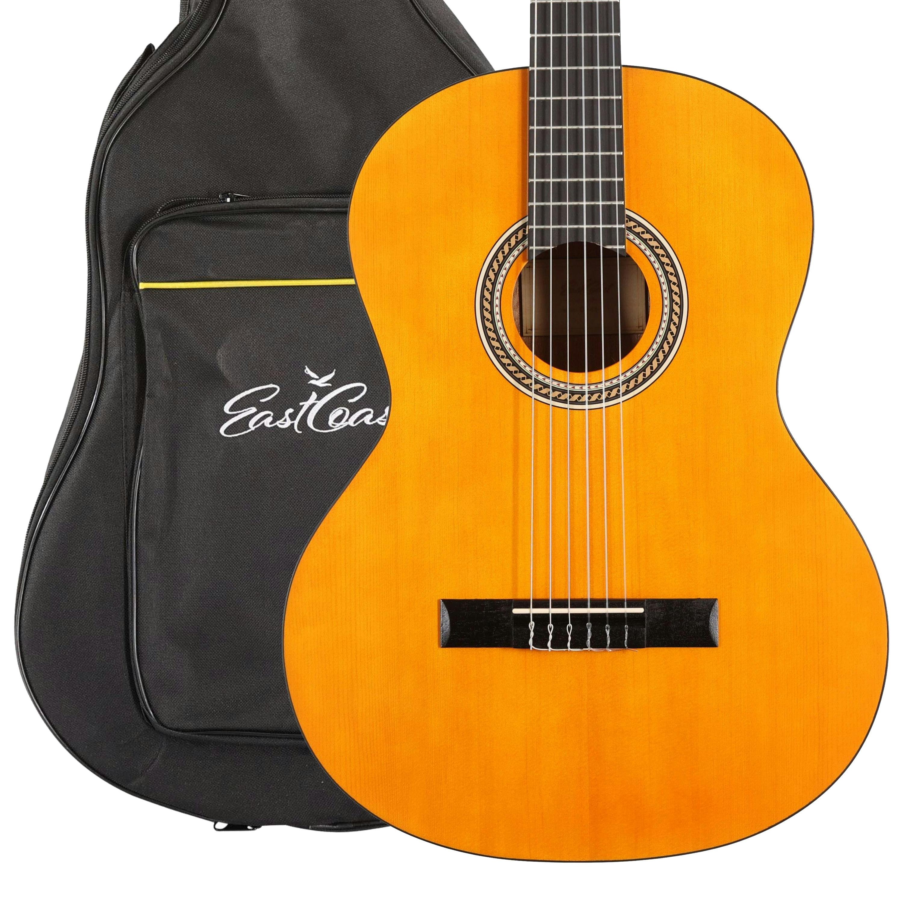 EastCoast 4/4 Full Size Deluxe Classical Nylon String Acoustic Guitar With Gig Bag - EC-C1-44-478636-EastCoast-C1-4-4-Size-Classical-Guitar-in-Natural-1.jpg