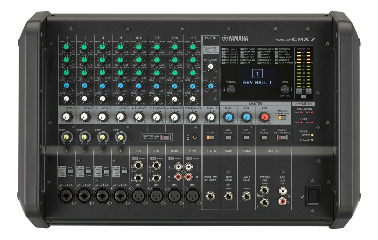 Yamaha EMX7 2 x 710W Powered Mixer - 115058-EMX7_front.jpg