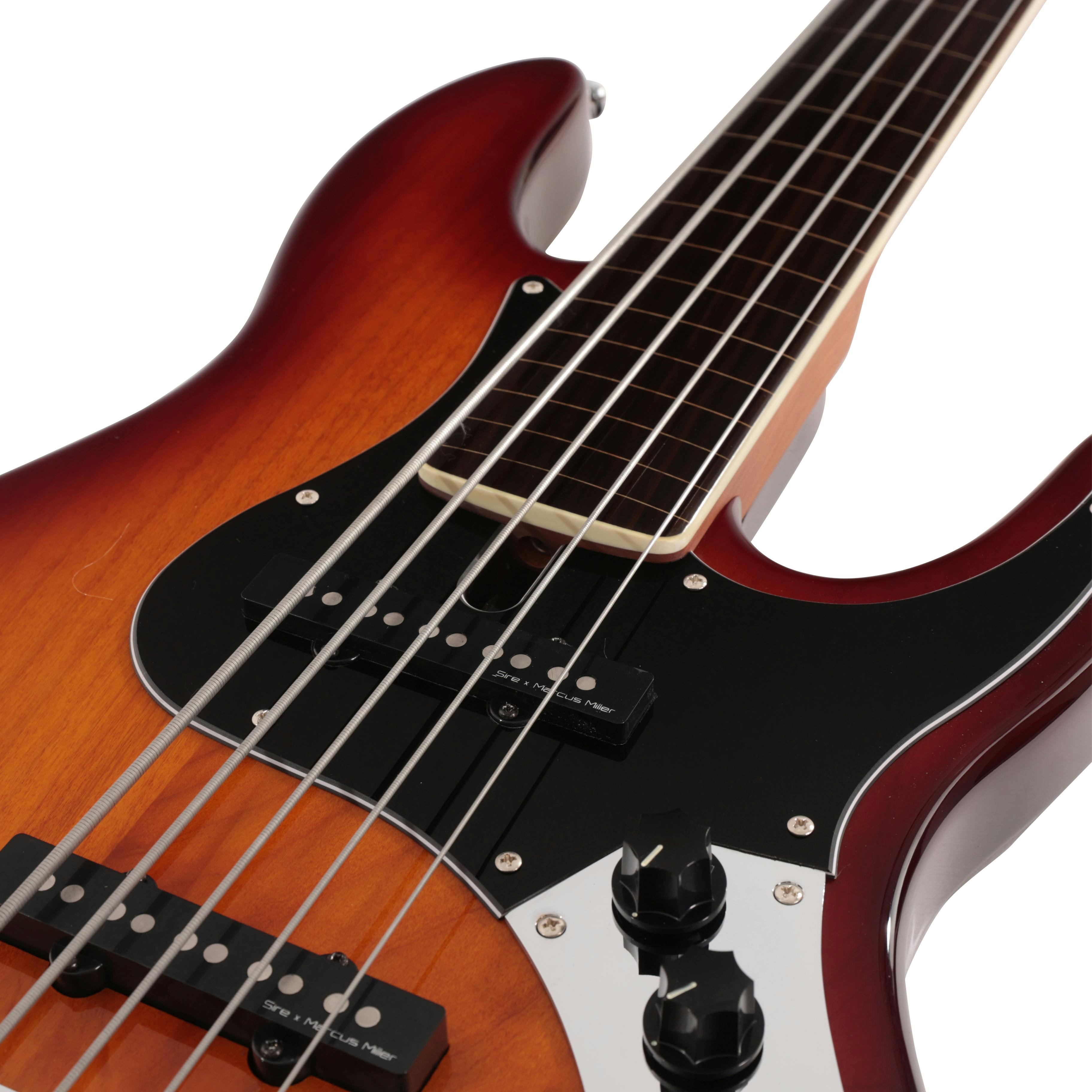 Sire Marcus Miller V5 24 Fret 5-String Fretless Bass Guitar in Tobacco Sunburst - SIREFL24V55TS-Sire-V5-24-Fret-5-String-Fretless-Bass-Tobacco-Sunburst-Pickups.jpg