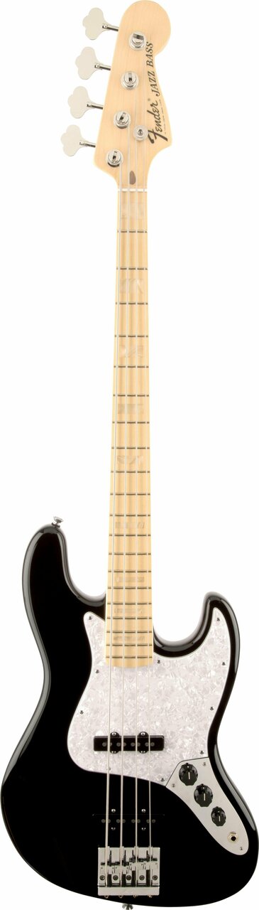 Fender American Geddy Lee Jazz Bass Guitar in Black - Andertons