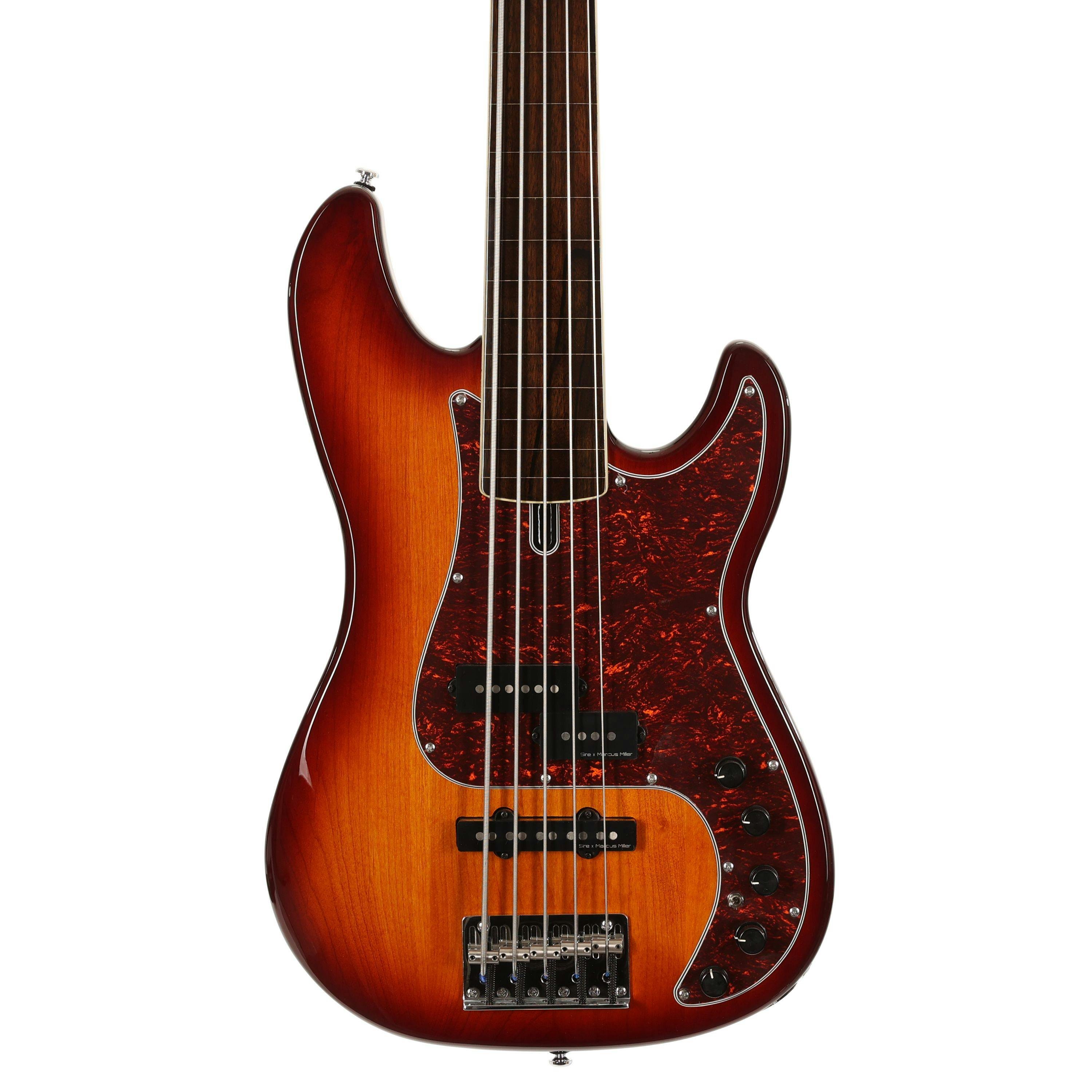 Sire Version 2 Updated Marcus Miller P7 Alder 5-String Fretless Bass Guitar in Tobacco Sunburst - 483023-V2UDFLP7A5TS (2).jpg