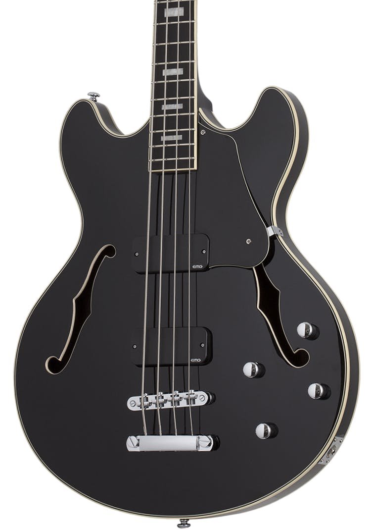 SCHECTER Corsair Bass Gloss Black セミアコ Schecter Corsair Semi-Hollow Bass Guitar in Gloss Black