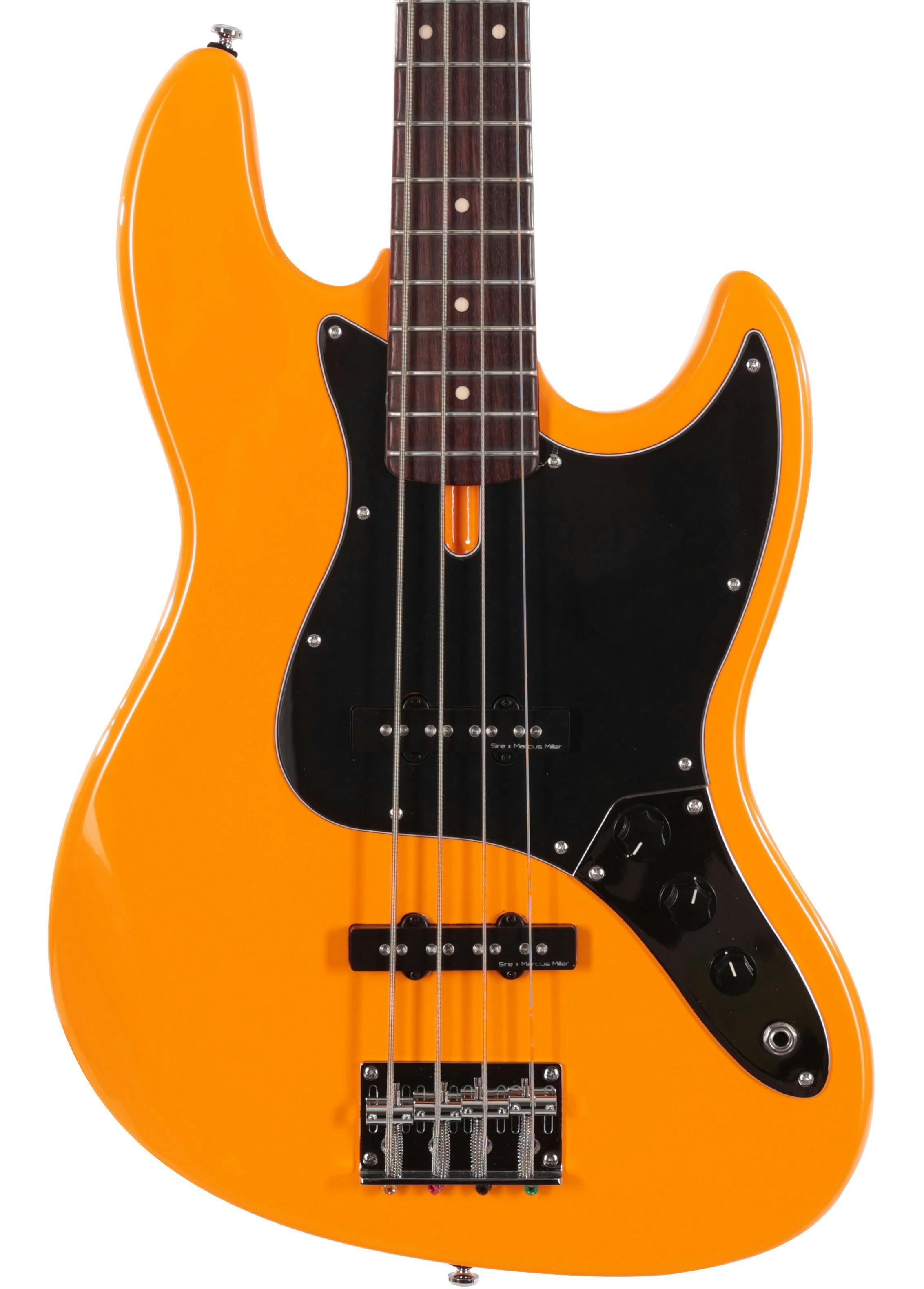 Sire Marcus Miller V3P Passive 4 String Bass Guitar in Orange - SIREV3P4ORG-Sire-V3P-Passive-4-String-Bass-Orange-Body.jpg