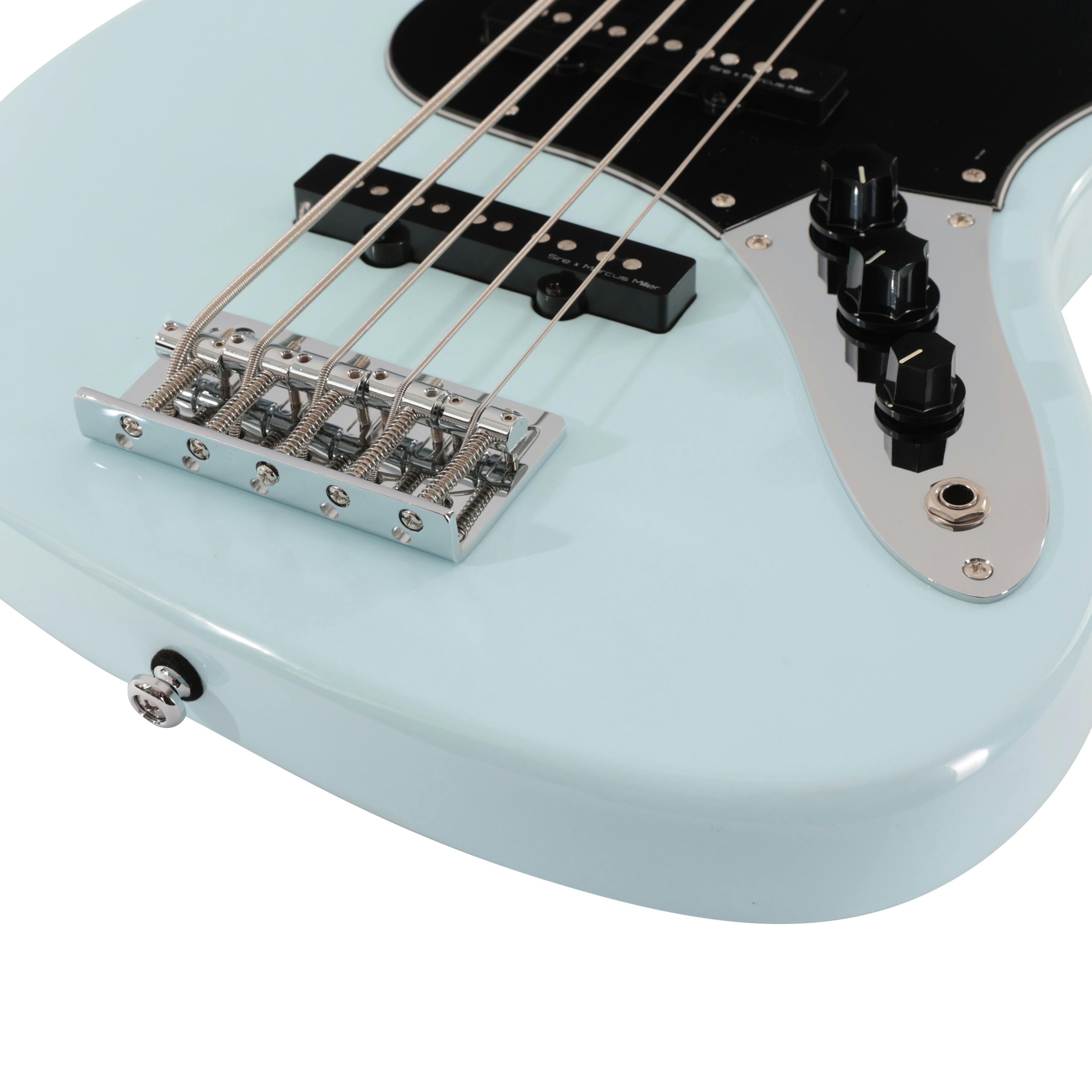 Sire Marcus Miller V3P Passive 5-String Bass Guitar in Sonic Blue - SIREV3P5SNB-Sire-V3P-Passive-5-String-Bass-Sonic-Blue-Controls.jpg