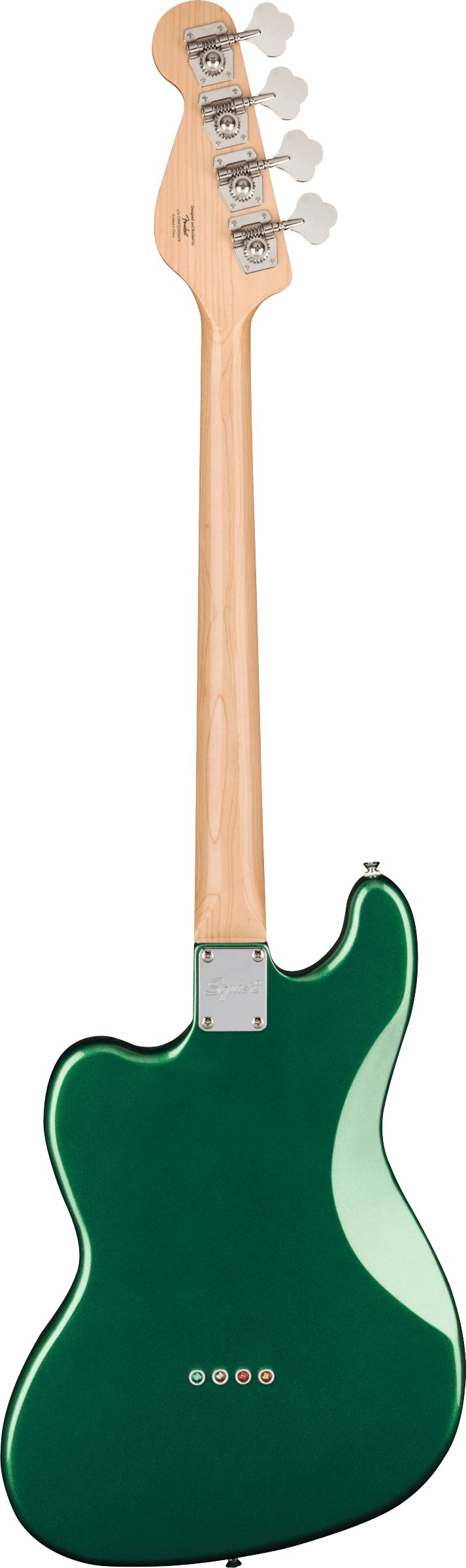 Squier Paranormal Rascal HH Short-Scale Bass Guitar in Sherwood Green - 0377105546-Squier-Paranormal-Rascal-Bass-HH-Sherwood-Green-Back.jpg