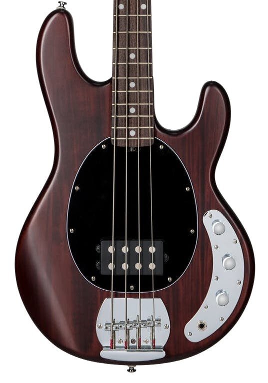 Sterling by Music Man Sub Series StingRay Ray4 Bass Guitar in Walnut Satin - 430218-RAY4-WS-Hero.jpg