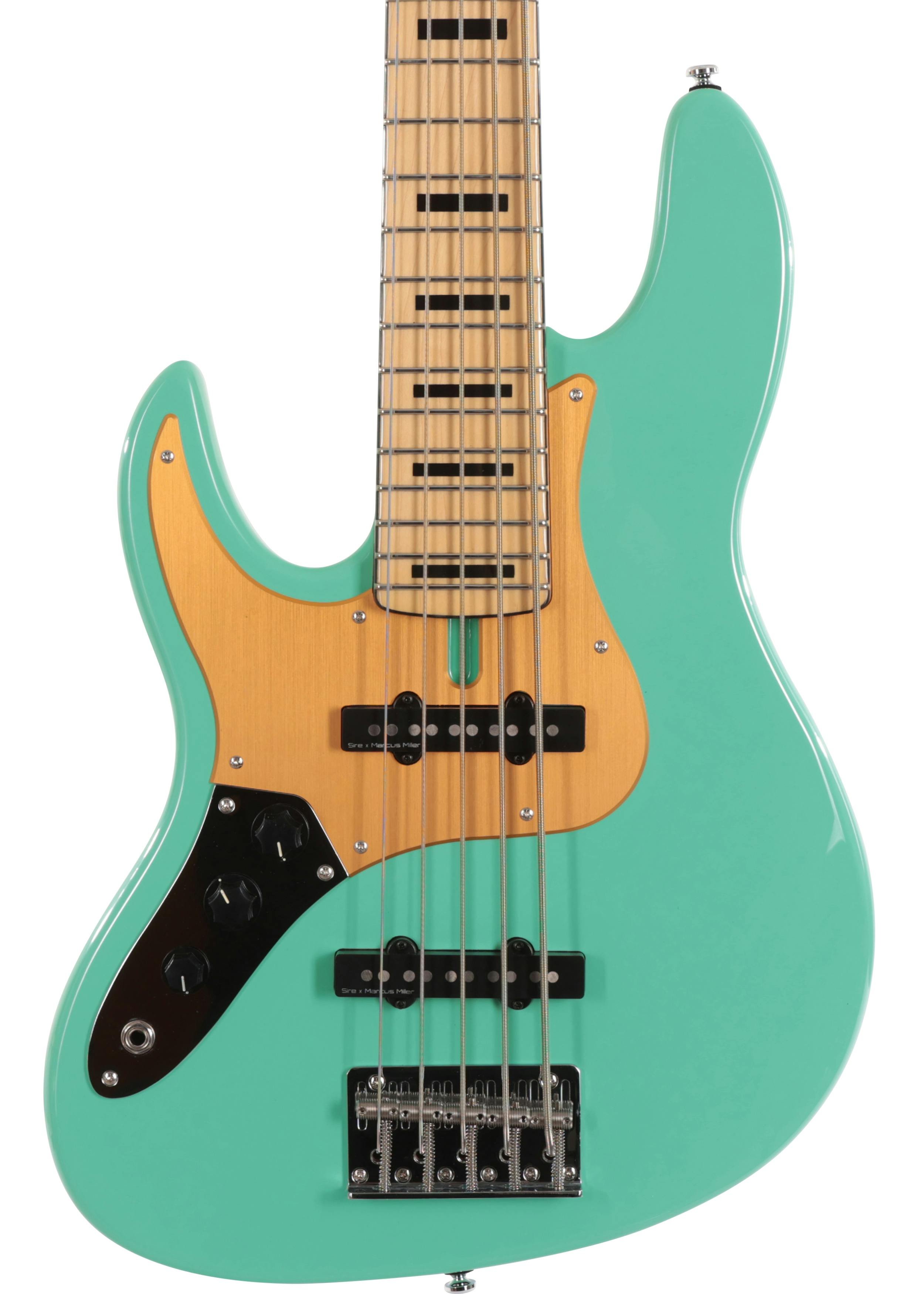 Sire Marcus Miller V5 24 Fret Left Handed 5-String Bass Guitar in Mild Green - SIRELH24V55MLG-Sire-V5-24-Fret-Left-Handed-5-String-Bass-Mild-Green-Body.jpg