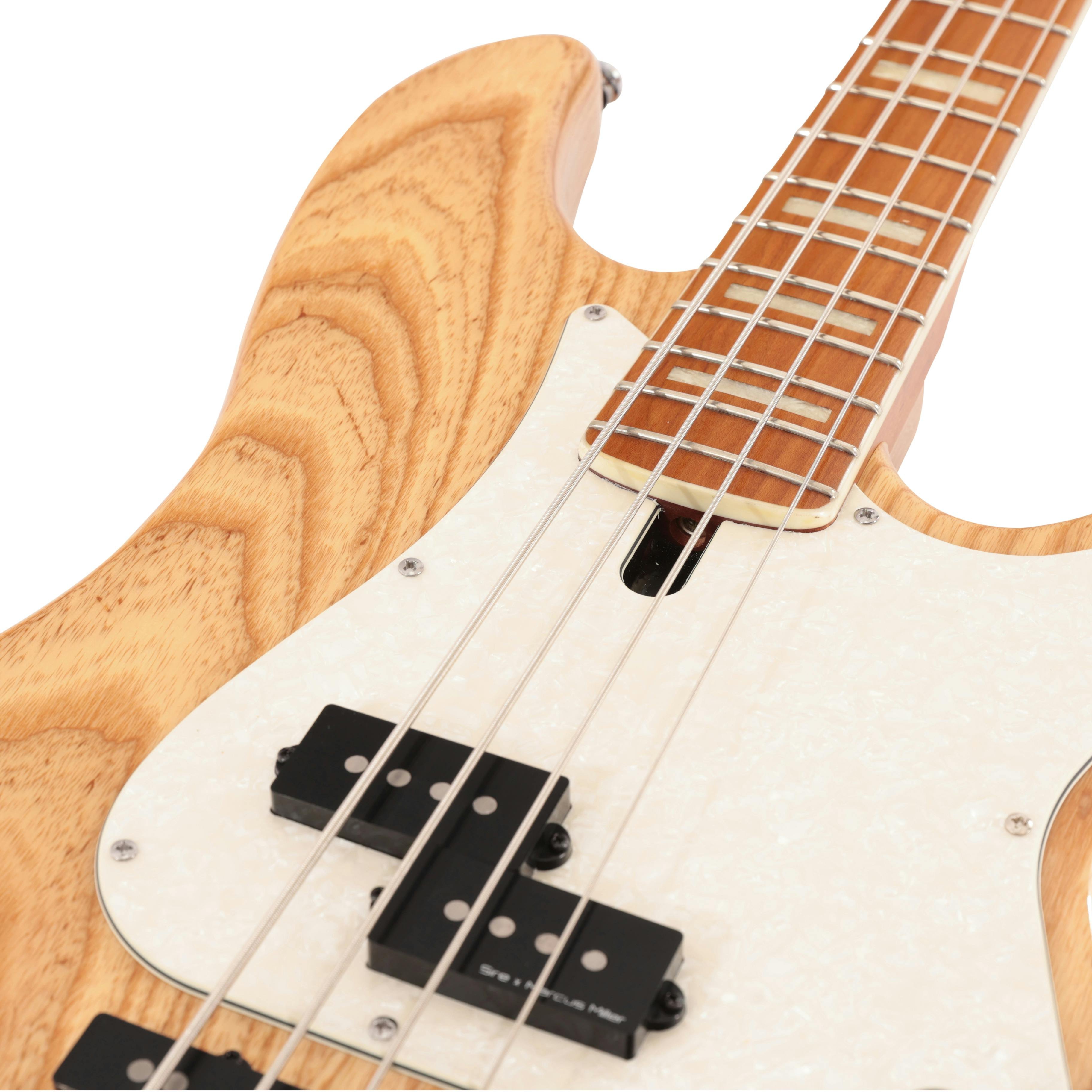 Sire Marcus Miller P8 Swamp Ash 4-String Bass Guitar in Natural - SIREP8AW4NT-Sire-P8-4-String-Bass-Natural-Pickup.jpg