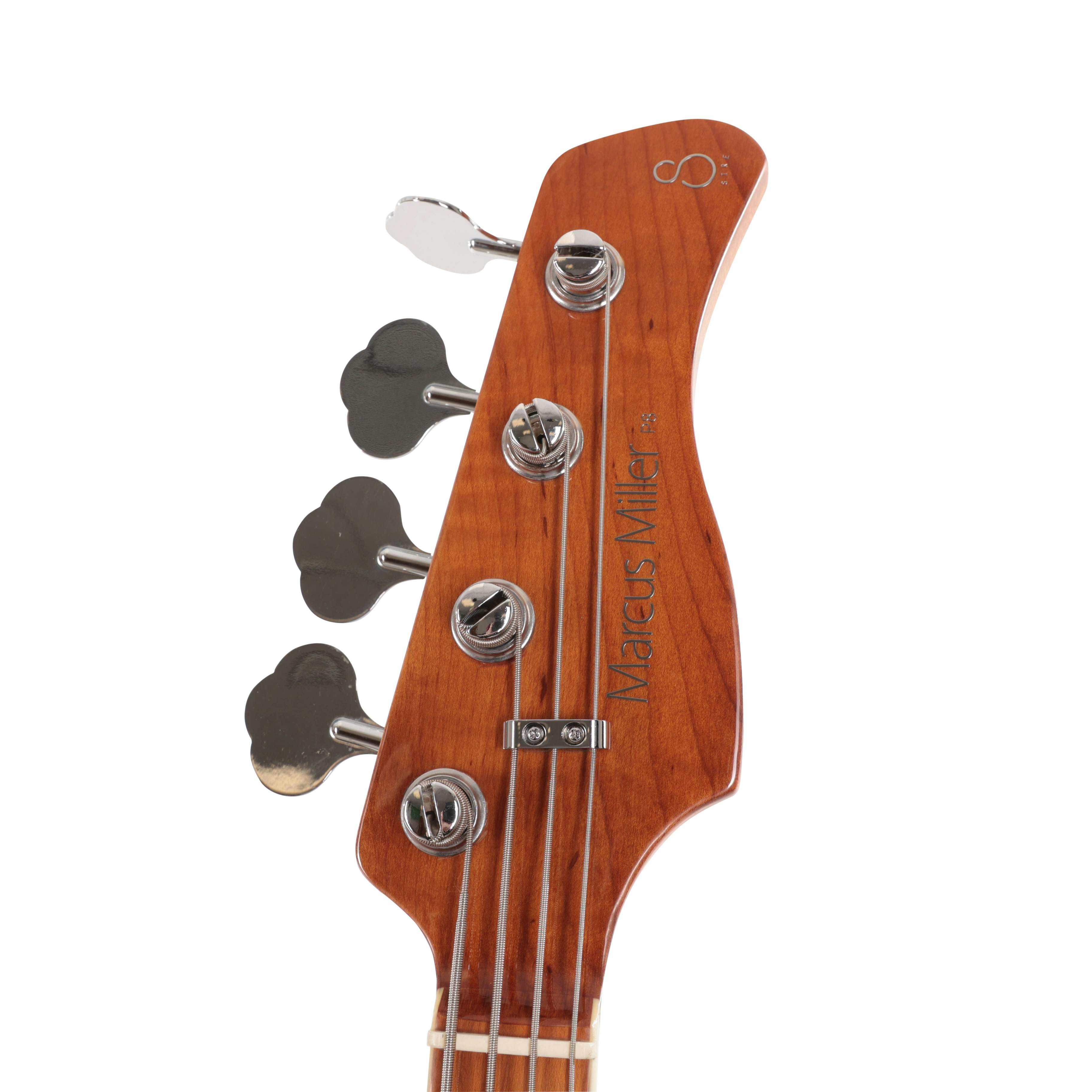 Sire Marcus Miller P8 Swamp Ash 4-String Bass Guitar in Natural - SIREP8AW4NT-Sire-P8-4-String-Bass-Natural-Headstock.jpg
